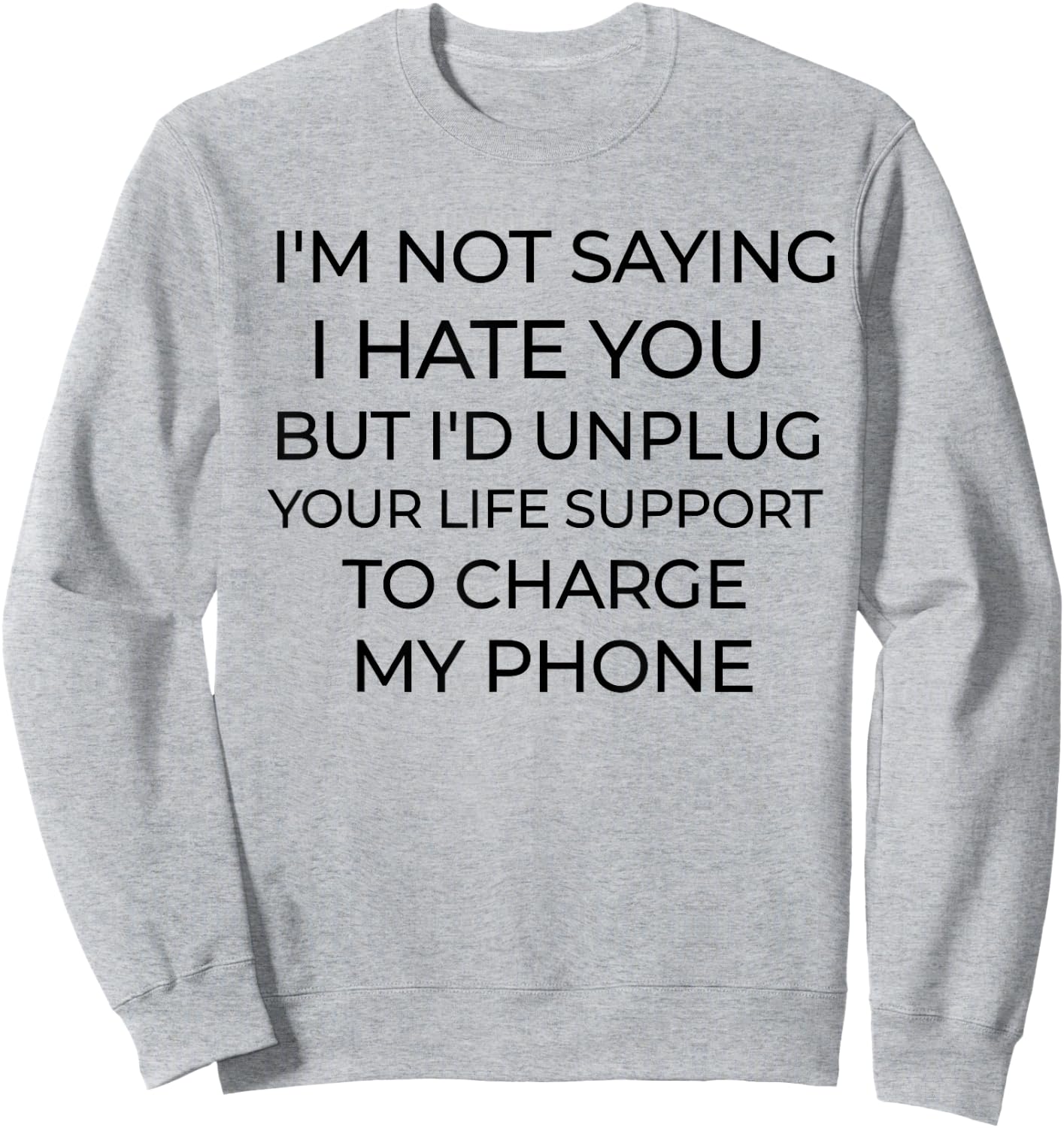 I'm Not Saying I Hate You Funny Sarcastic Sweatshirt - Sweatshirt | Ash