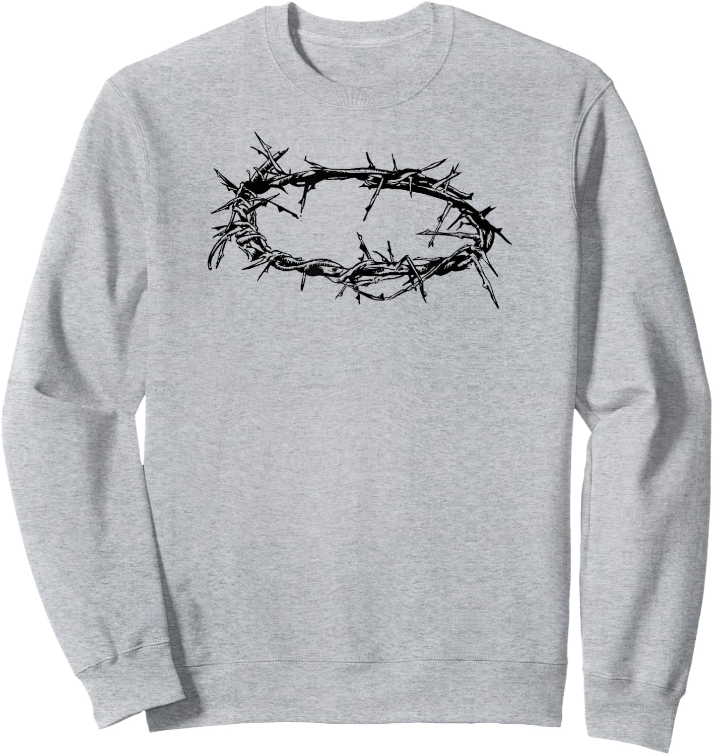 Jesus Shirt - Christ Crown of Thorn Good Friday & Easter Sweatshirt - Sweatshirt | Ash