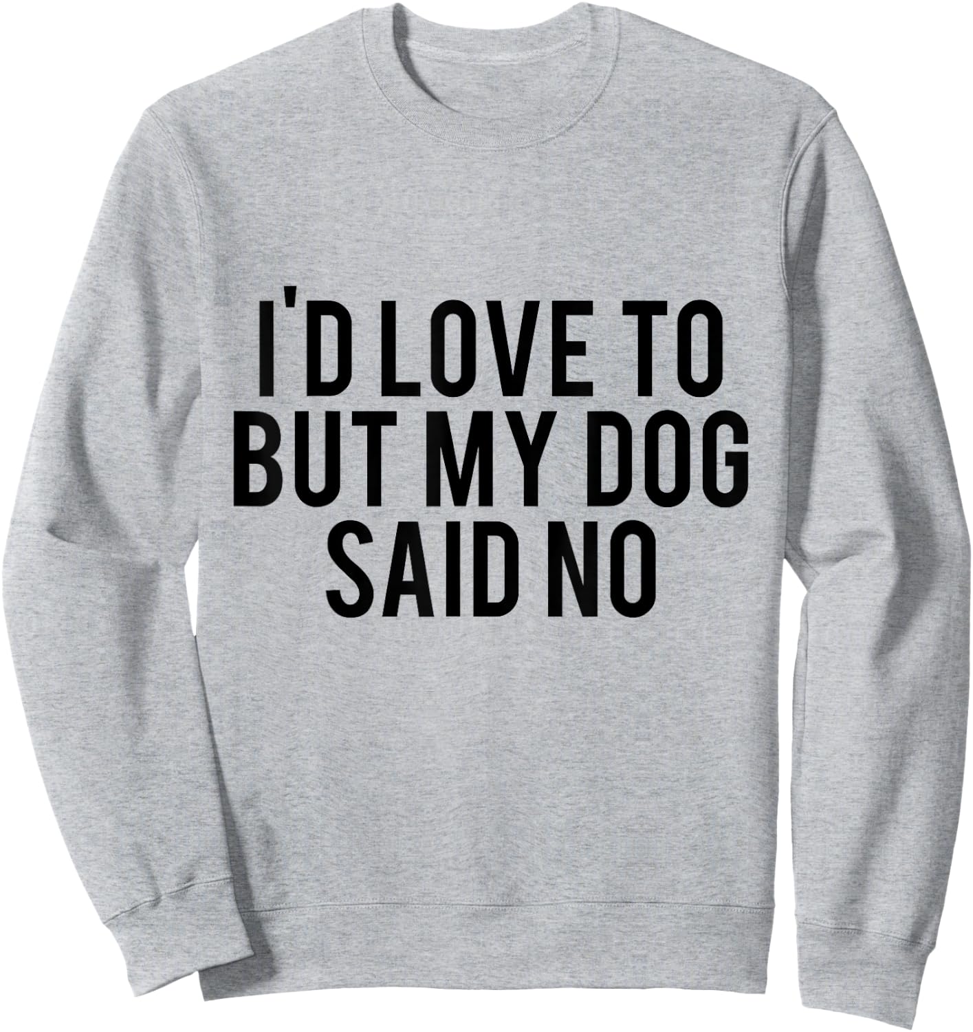 I'd Love To But My Dog Said No Funny Dog Lovers Men Women Girls Kids Sweatshirt - Sweatshirt | Ash
