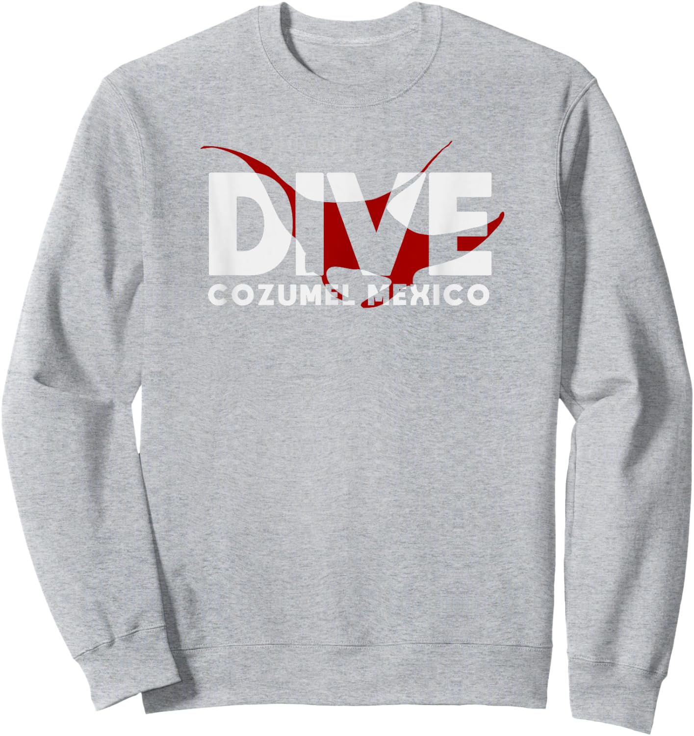 DIVE Cozumel Mexico SCUBA DIVING Diver Manta Ray Sweatshirt - Sweatshirt | Ash