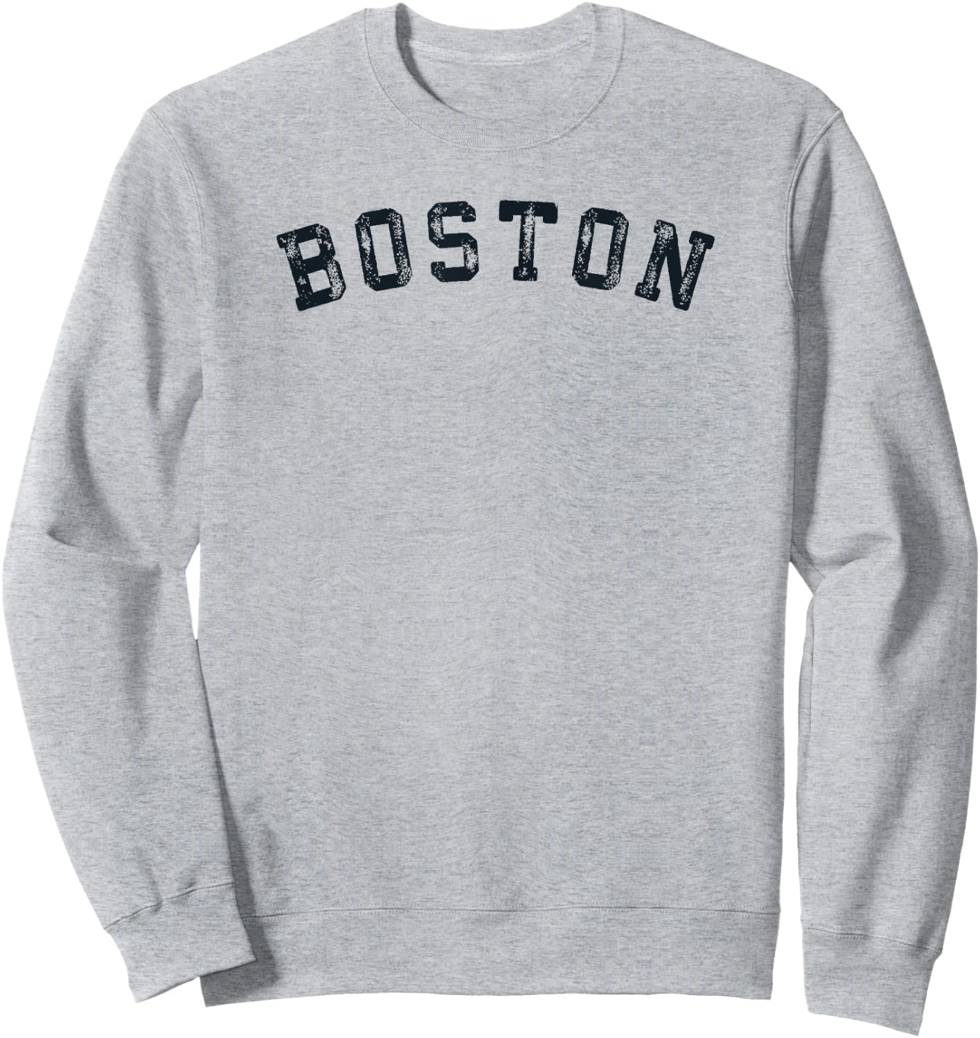Vintage Boston T Shirt Distressed Old Retro Sports Gift Sweatshirt - Sweatshirt | Ash