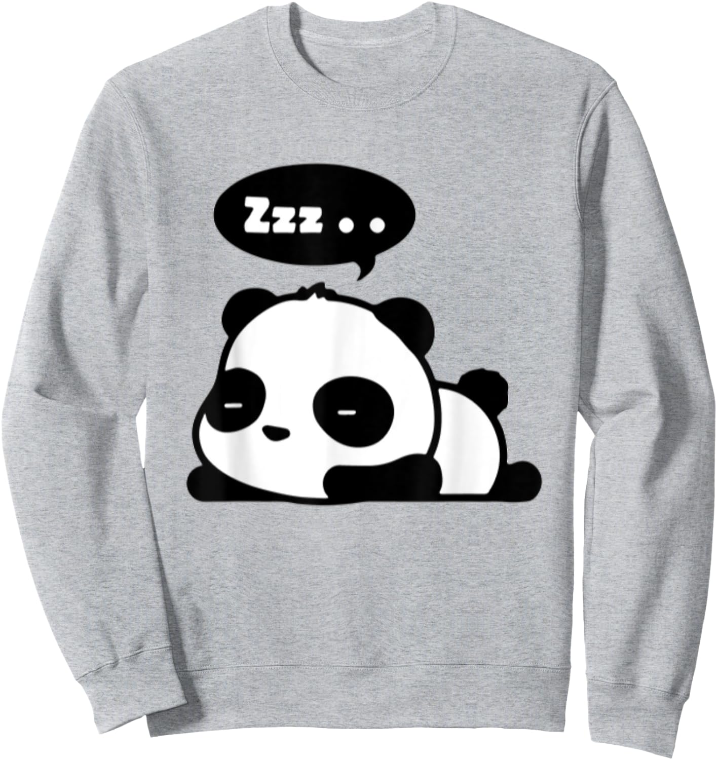 Sleeping Panda | Adorable Cute Panda Cartoon Zzz Sweatshirt - Sweatshirt | Ash