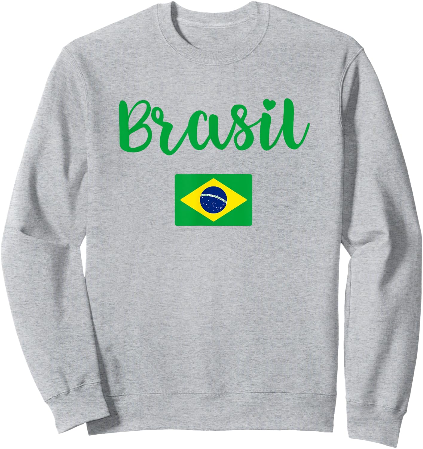 Brazilian Flag of Brazil Souvenir Women Girls Kids Brasil Sweatshirt - Sweatshirt | Ash