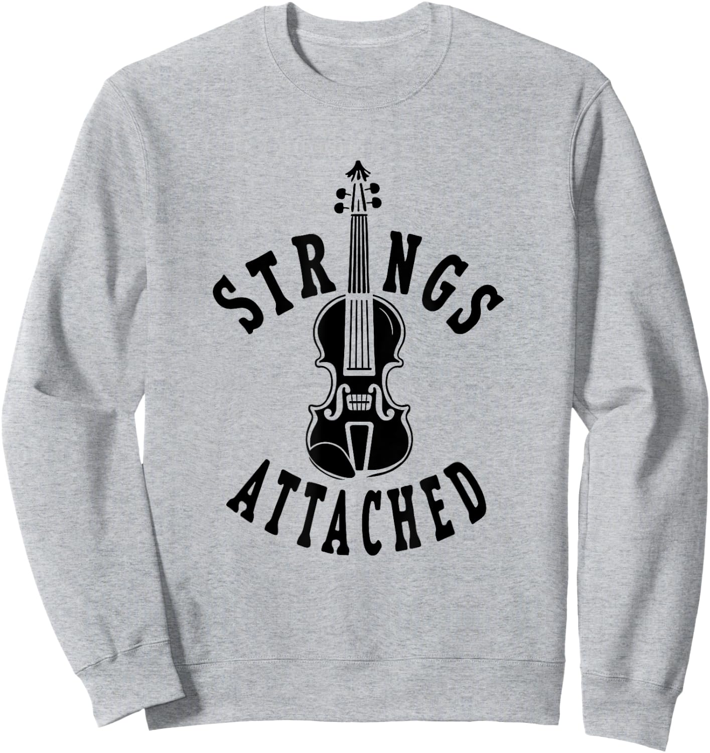 Strings Attached - Funny Violin Sweatshirt - Sweatshirt | Ash