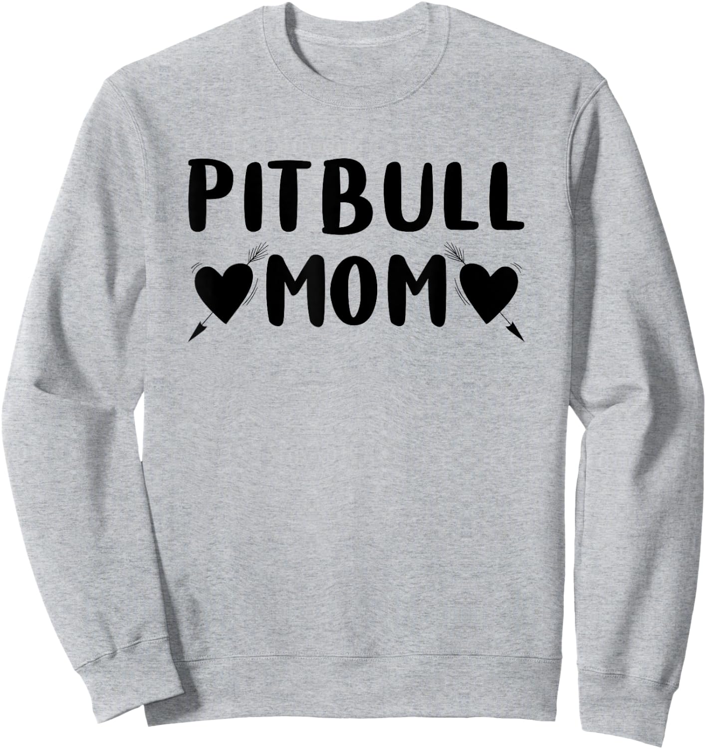 Mama Pitbull Shirt Pajama Funny Gift Mom Sweatshirt - Sweatshirt | Ash