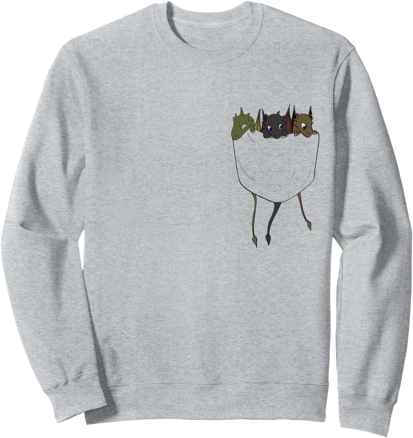 Pocket Dragon fit for a queen Sweatshirt - Sweatshirt | Ash
