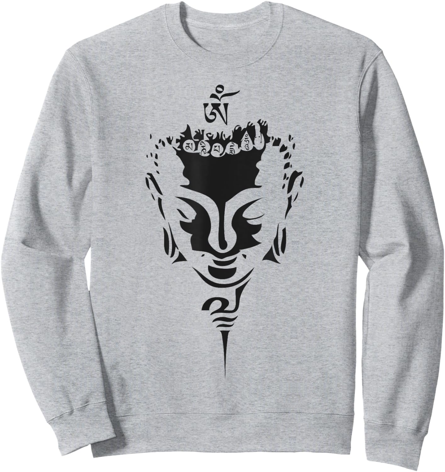 OM MANI PADME HUM- Buddhist Mantra Sweatshirt - Sweatshirt | Ash