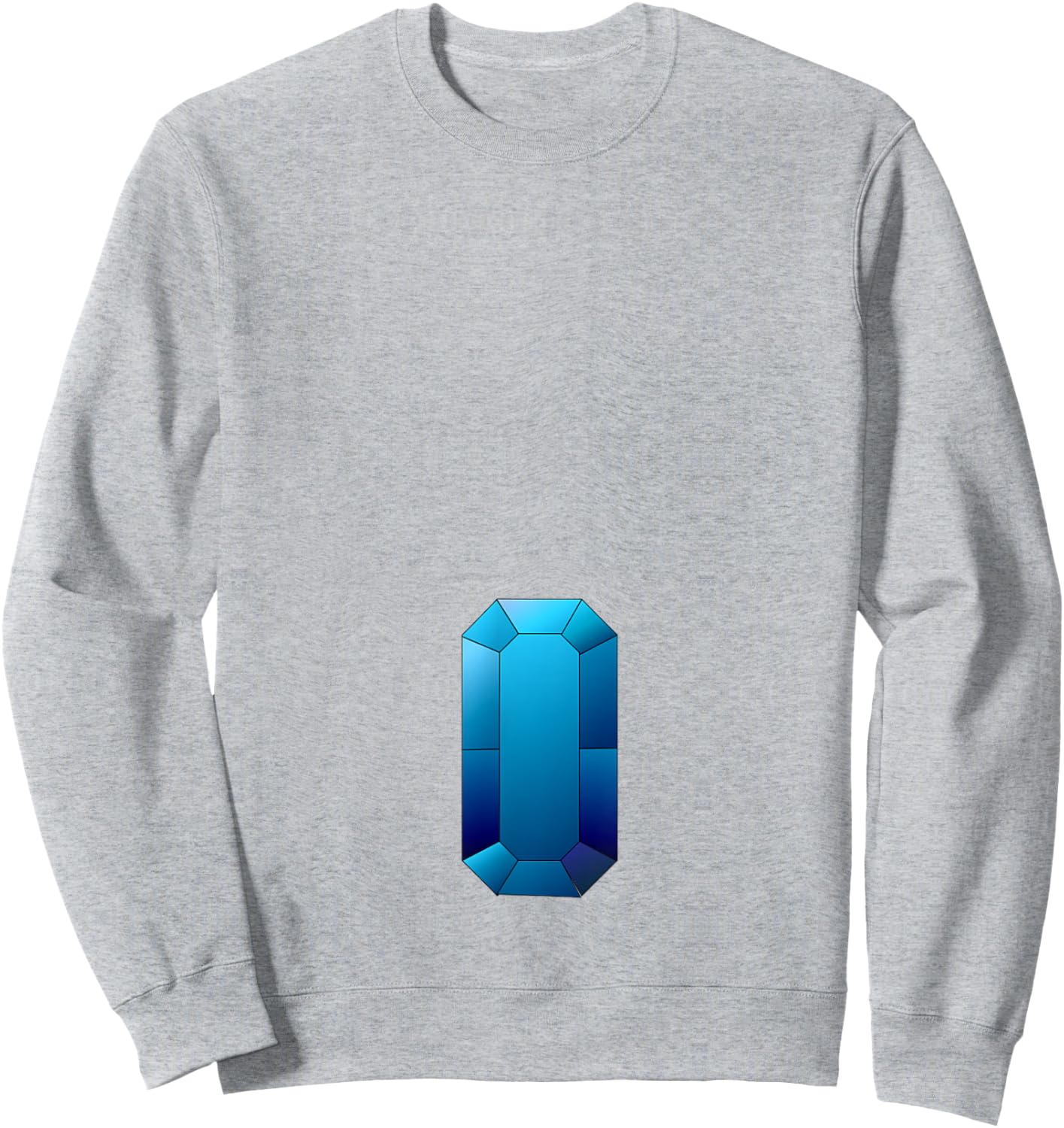 Troll Costume - Gem Belly Button Sweatshirt - Sweatshirt | Ash