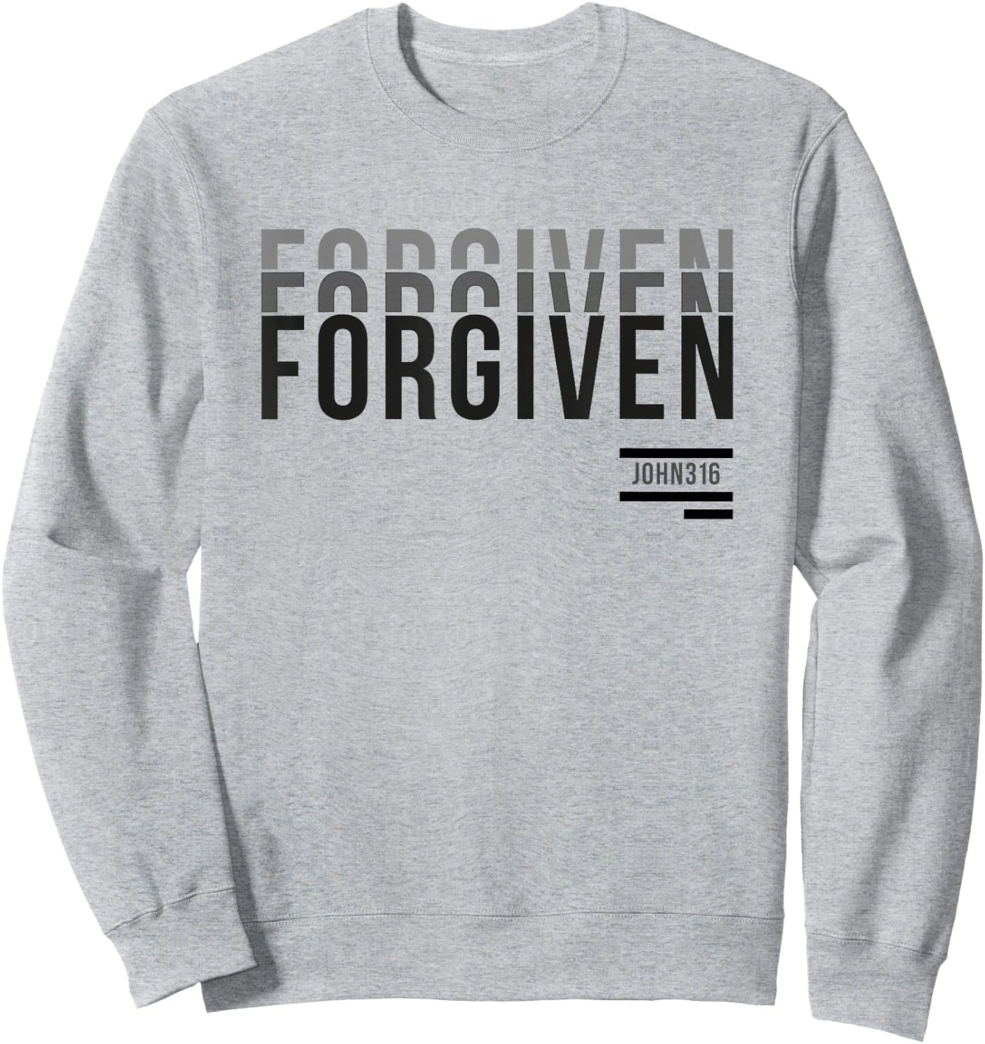 Forgiven Christian Graphic Shirt | Baptism Sweatshirt - Sweatshirt | Ash