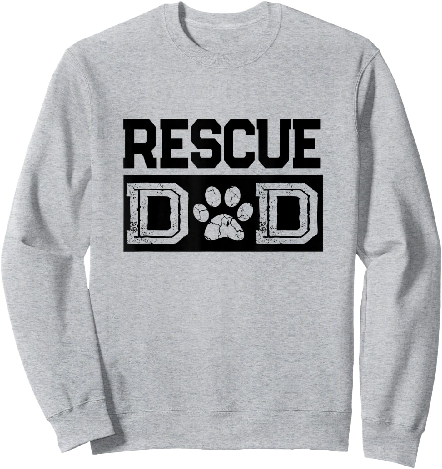 Retro Rescue Dad Dog Doggie Foster Parent Gift Sweatshirt - Sweatshirt | Ash