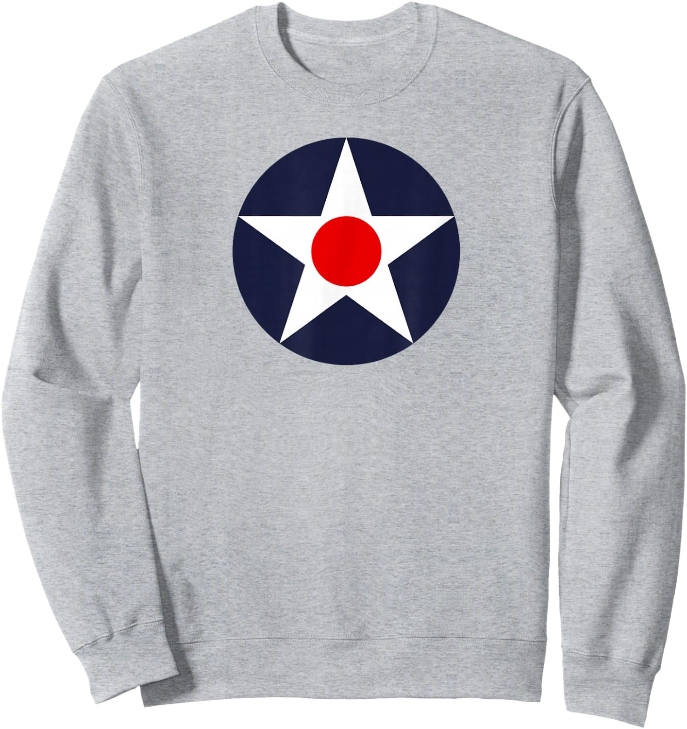 USA American Military Army Tank Airplane Roundel Sweatshirt - Sweatshirt | Ash
