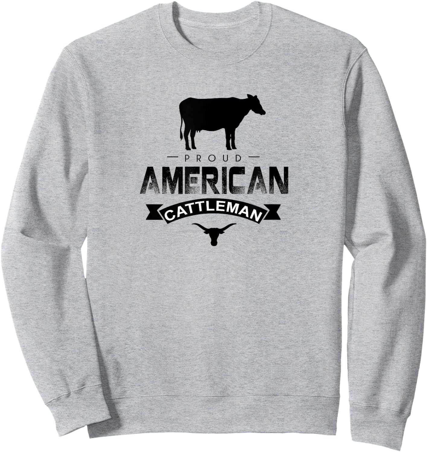 Proud American Cattleman Cattlemen Pride Gift Sweatshirt - Sweatshirt | Ash