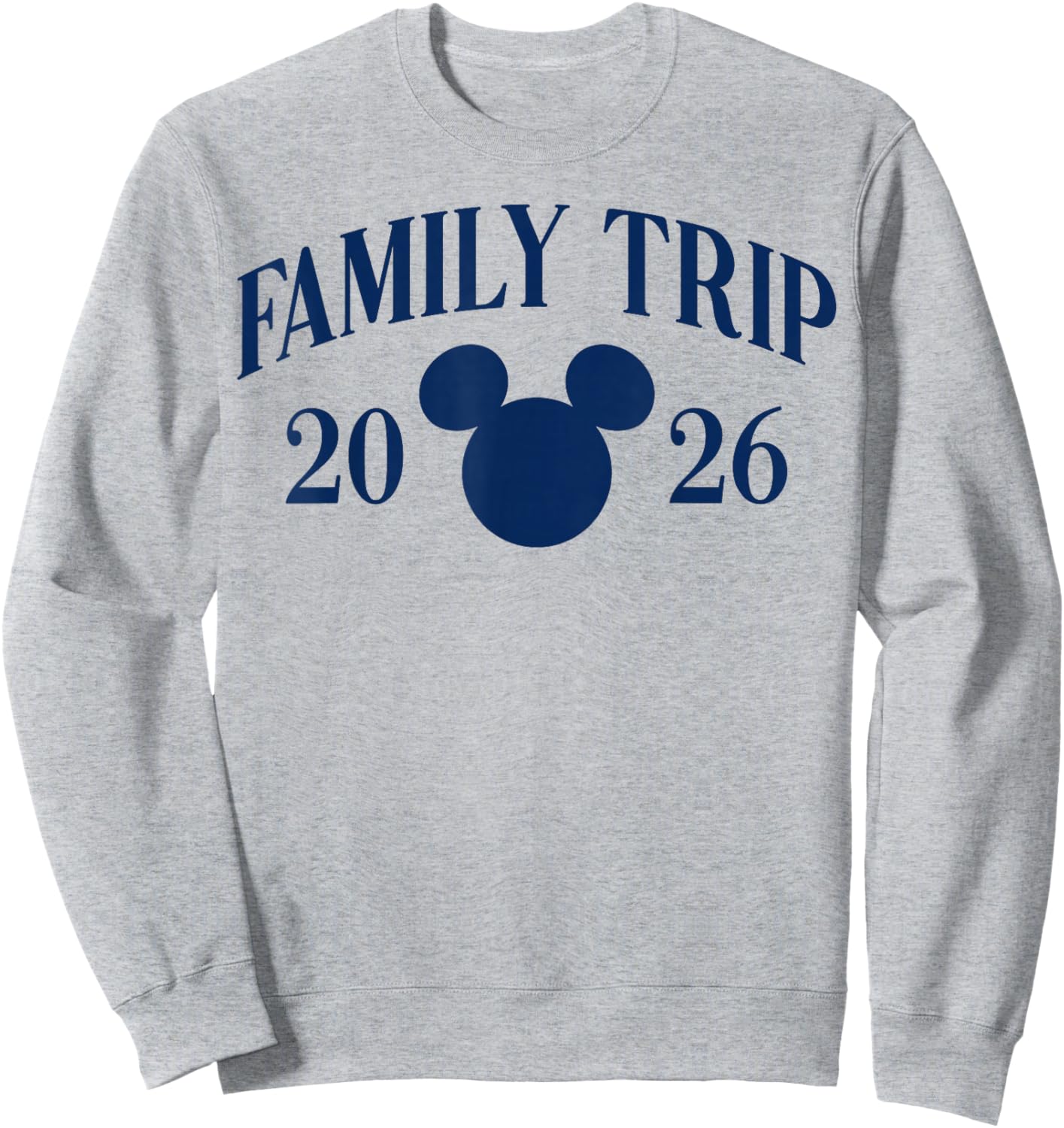 Disney Mickey and Friends Family Trip 2026 Blue Silhouette Sweatshirt - Sweatshirt | Ash