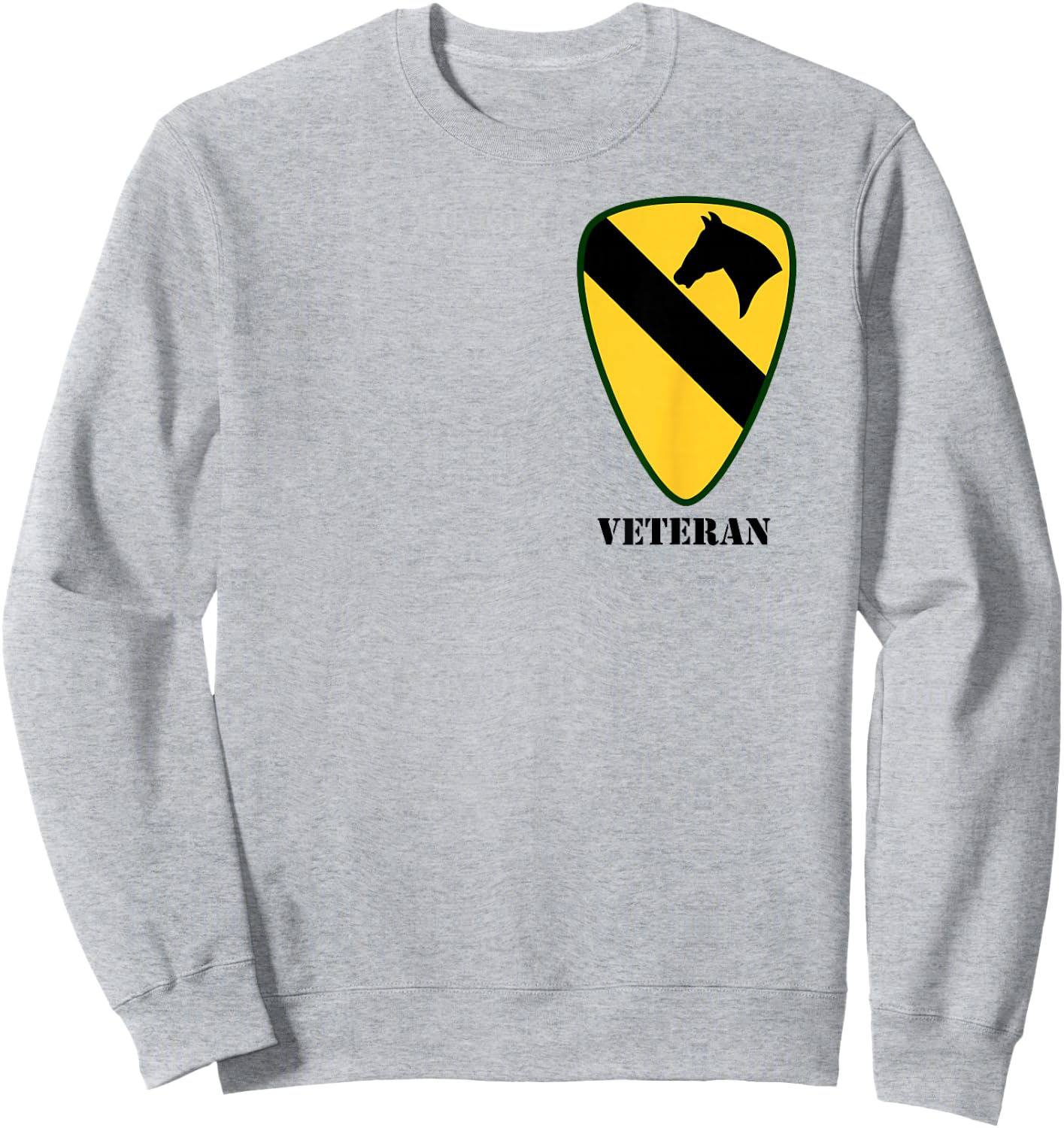 1st Cavalry Shirt - 1st CAV Shirt - Veteran (White) 1.5X Sweatshirt - Sweatshirt | Ash