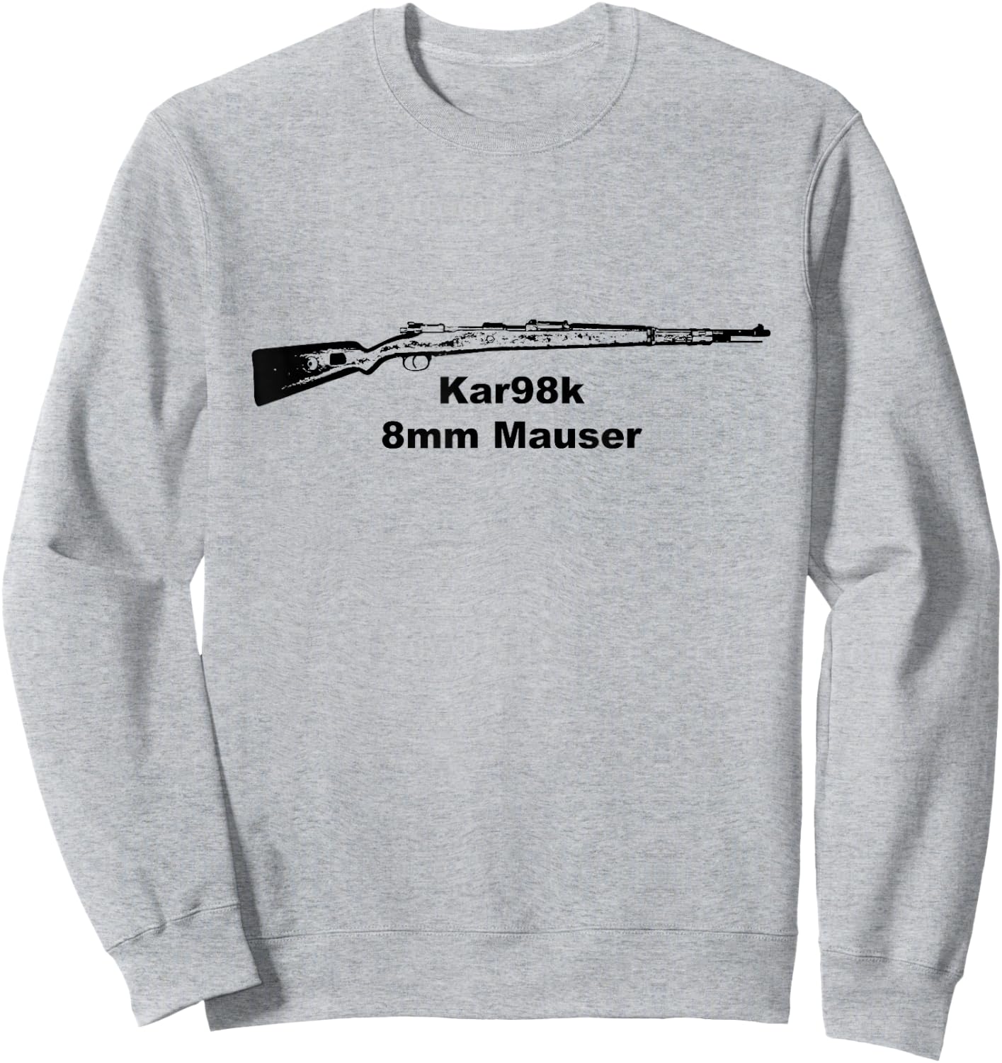 Kar98k Shirt, WWII WW2 Mauser Kar 98 Germany Sweatshirt - Sweatshirt | Ash