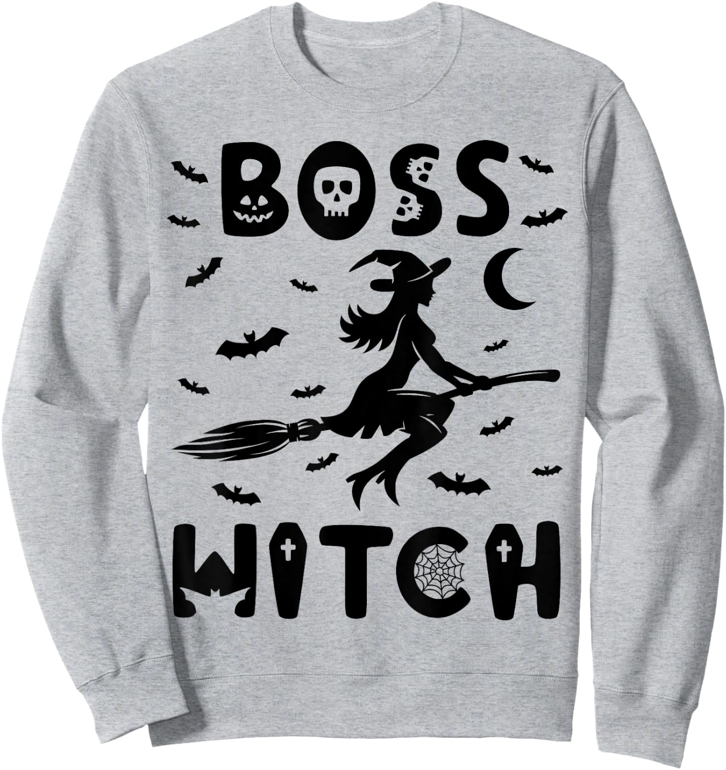 Boss Witch - Funny Halloween Sweatshirt - Sweatshirt | Ash