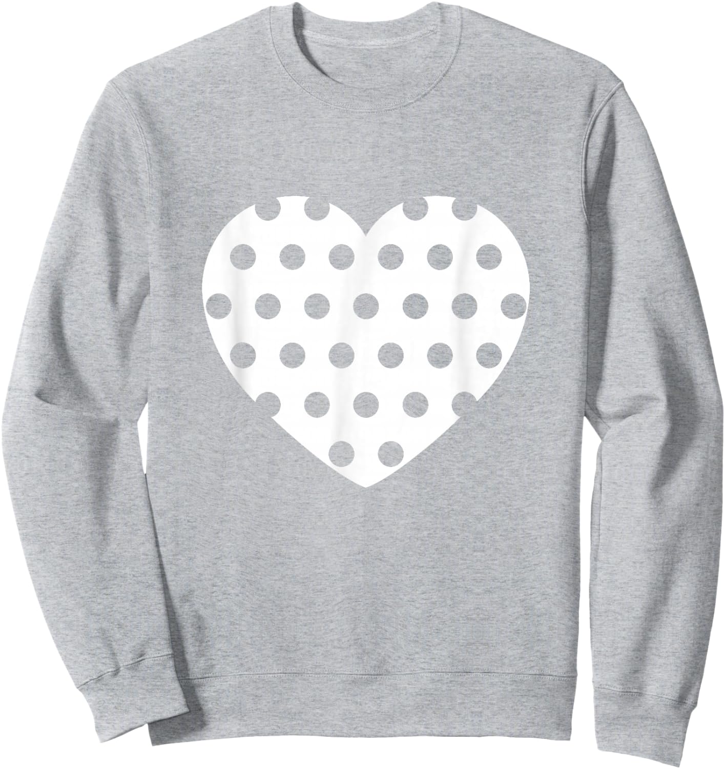 Polka Dots Heart Sweatshirt - Sweatshirt | Ash