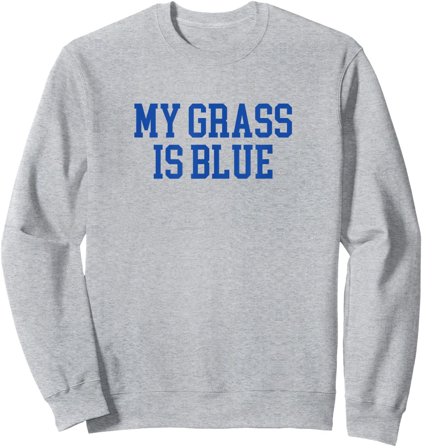 My Grass Is Blue - Simple Minimalist Retro Bluegrass Sweatshirt - Sweatshirt | Ash