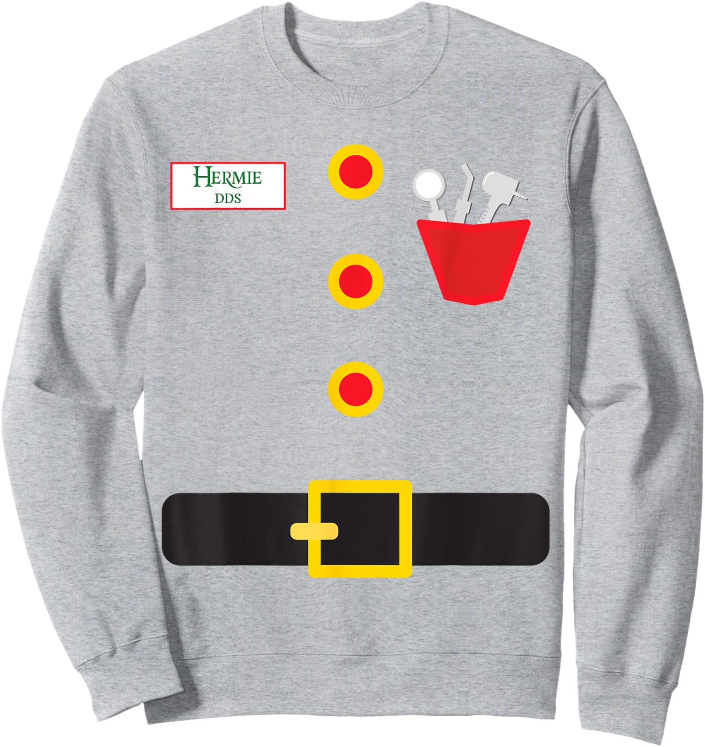 Elf Dentist Funny Christmas Sweatshirt - Sweatshirt | Ash