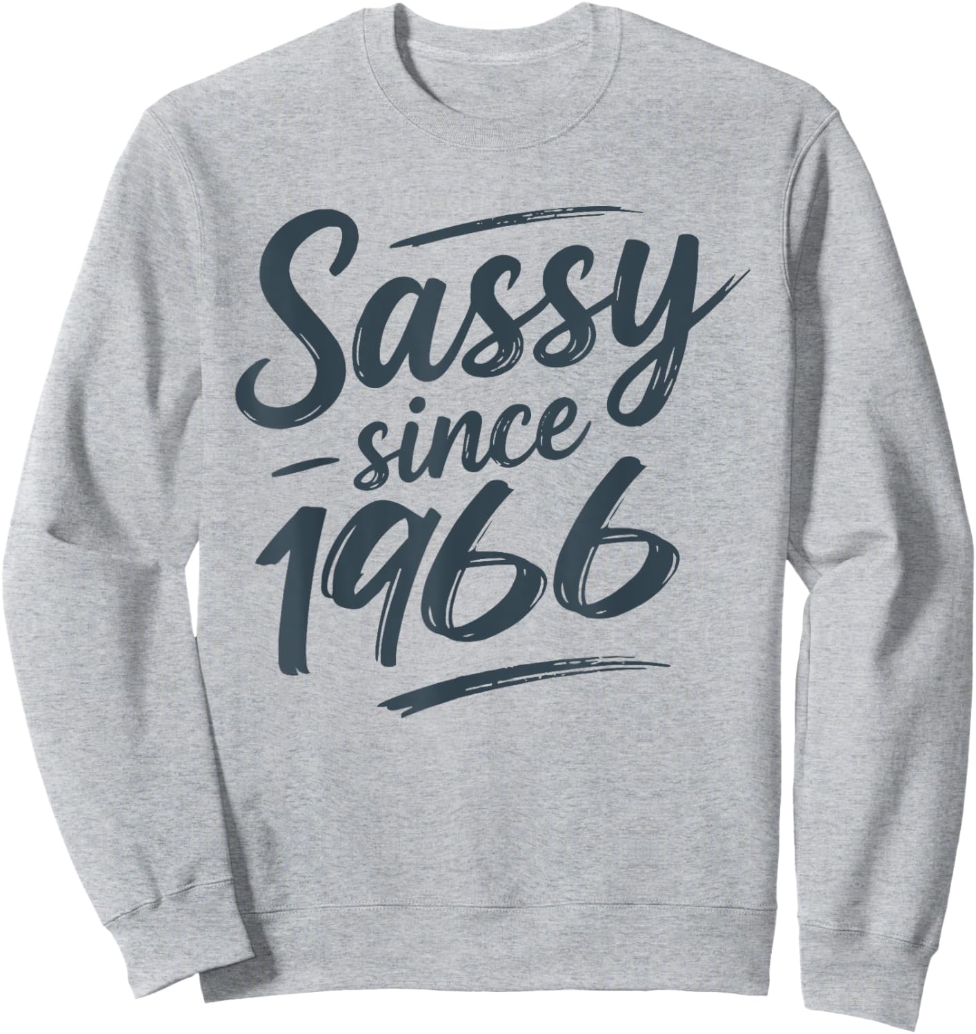 Funny Sassy Since 1966 Retro Mama Wife Sass Queen Charcoal Sweatshirt - Sweatshirt | Ash
