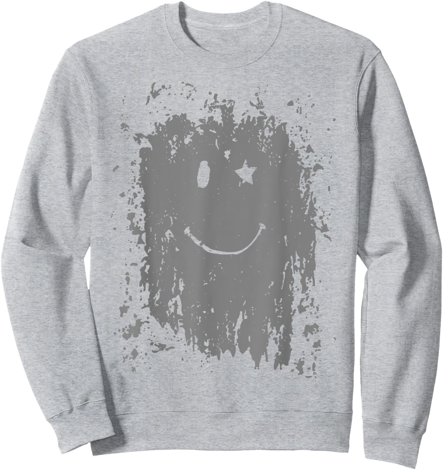 Funny Mud Splatter Face Cool Marathon and Mud Run Sweatshirt - Sweatshirt | Ash