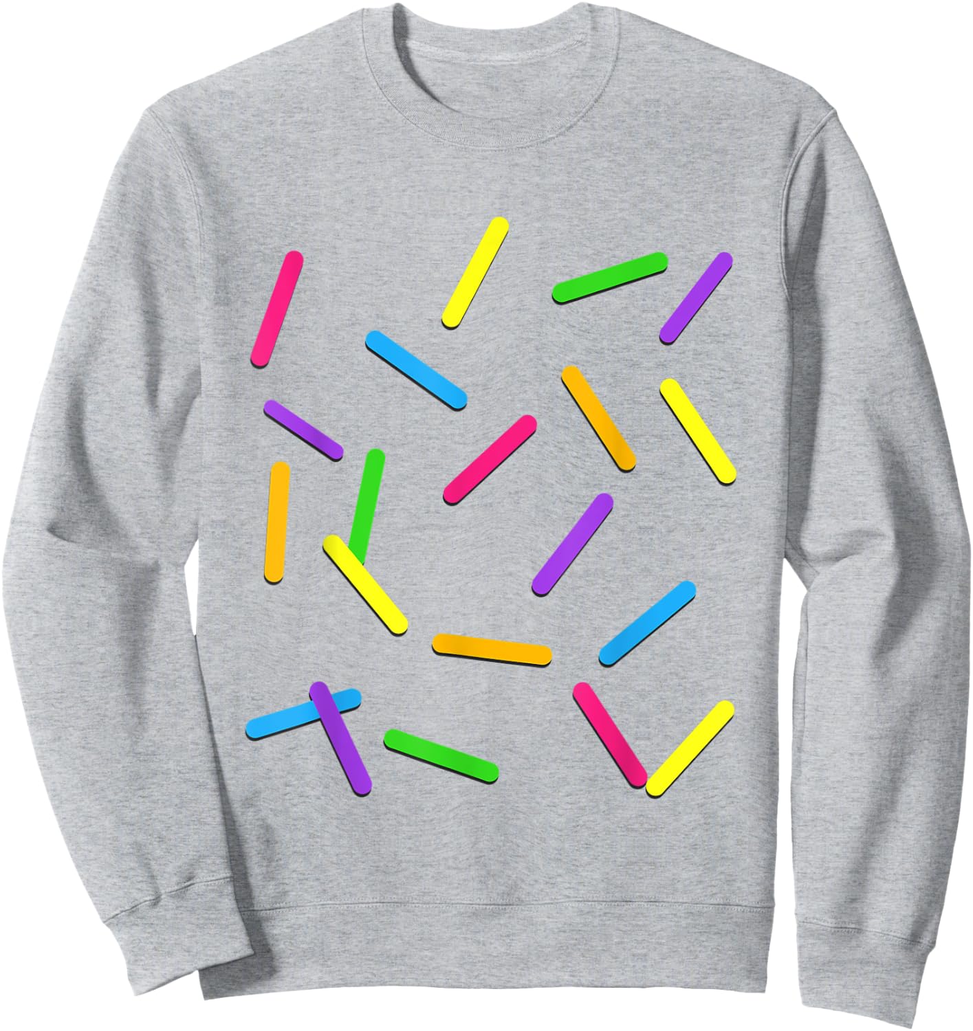 Easy Halloween Costume Ice Cream Rainbow Sprinkles Vanilla Sweatshirt - Sweatshirt | Ash