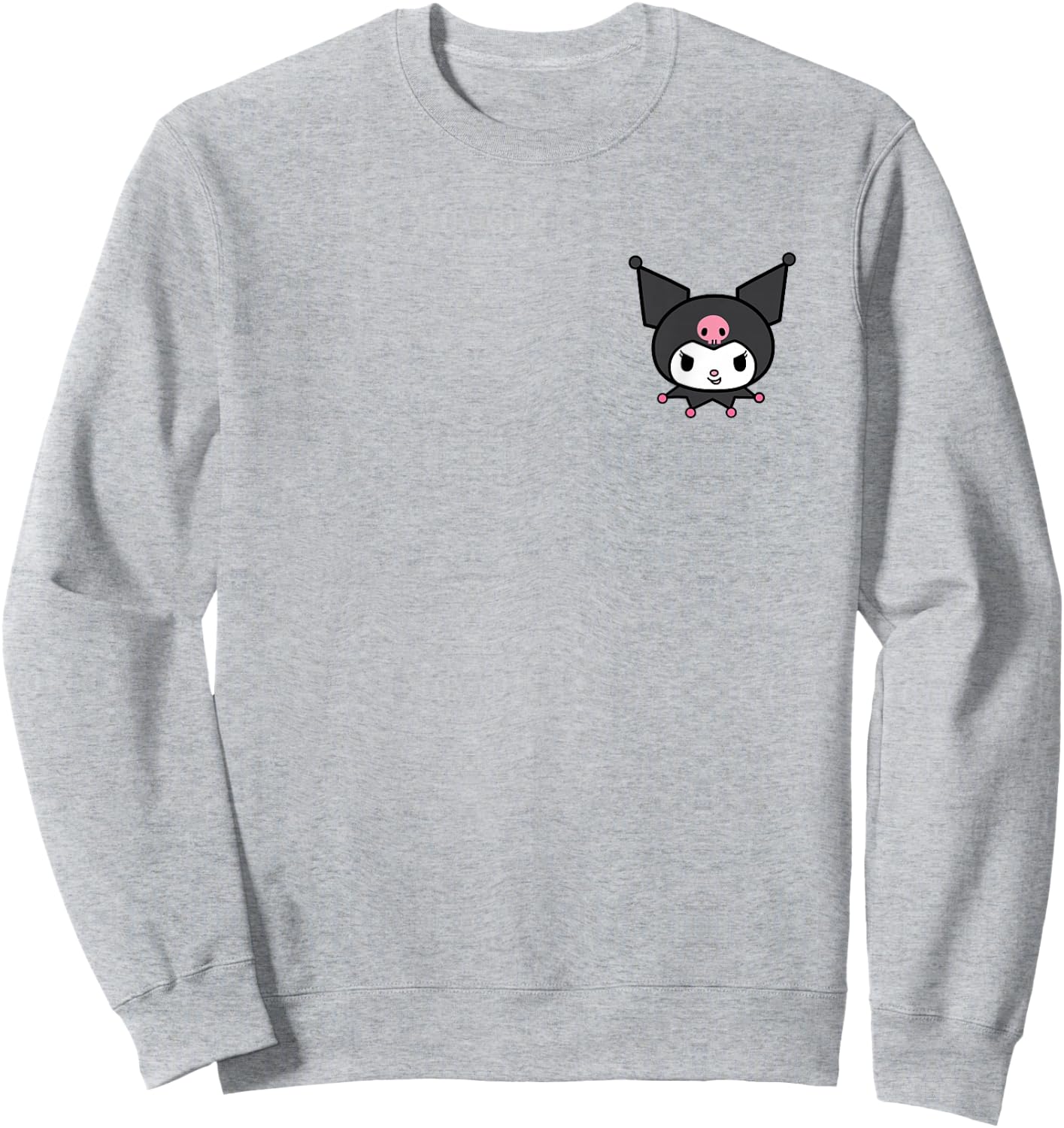 Sanrio Kuromi Front and Back Logo Shirt Sweatshirt - Sweatshirt | Ash