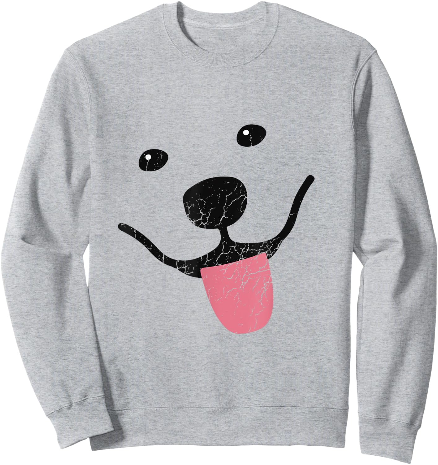 Samoyed Face Sammy Smile . Distressed design Sweatshirt - Sweatshirt | Ash
