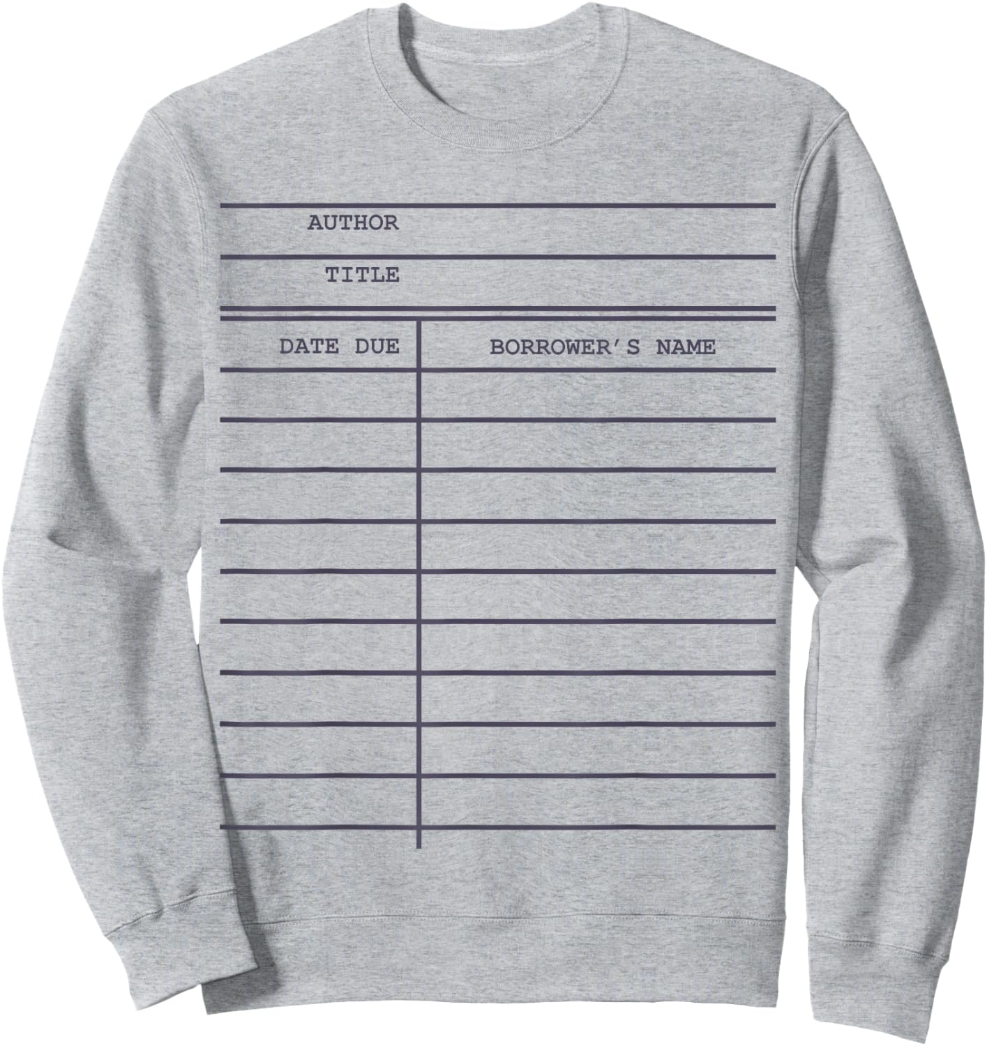 Library Card Check-out for Bookworms and Readers Sweatshirt - Sweatshirt | Ash