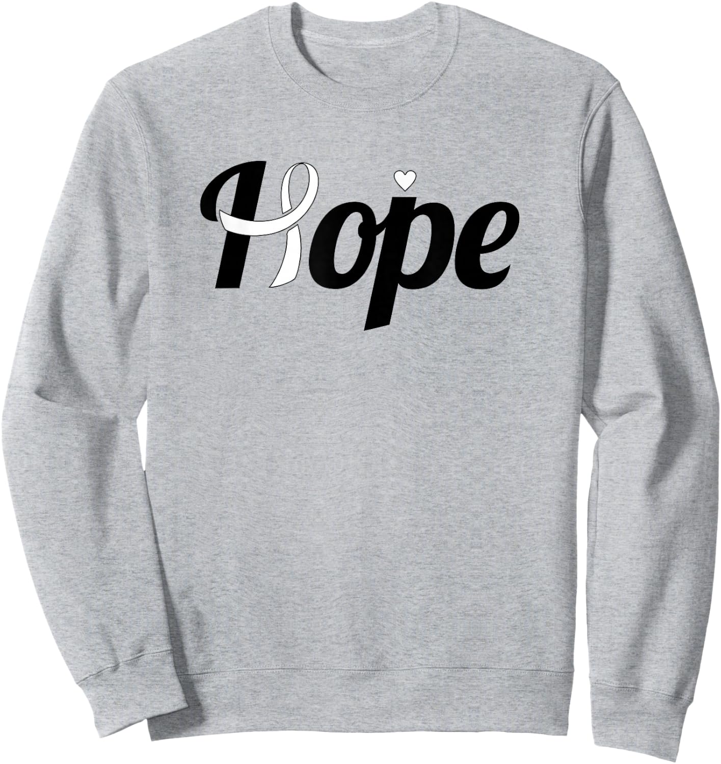 Hope - Lung Cancer Shirt Gift Lung Cancer Support Sweatshirt - Sweatshirt | Ash