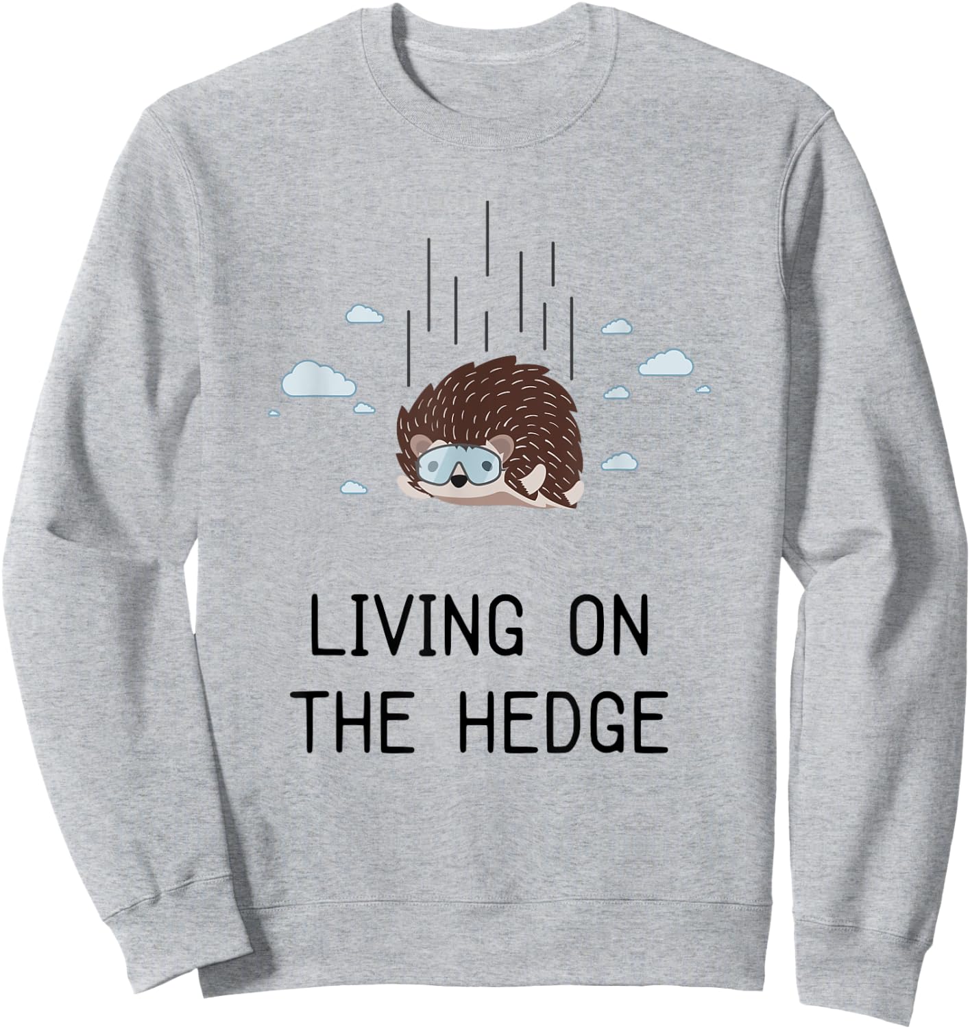 Hedgehog Joke Kids Cute Hedgehog Puns for Girls Women Funny Sweatshirt - Sweatshirt | Ash