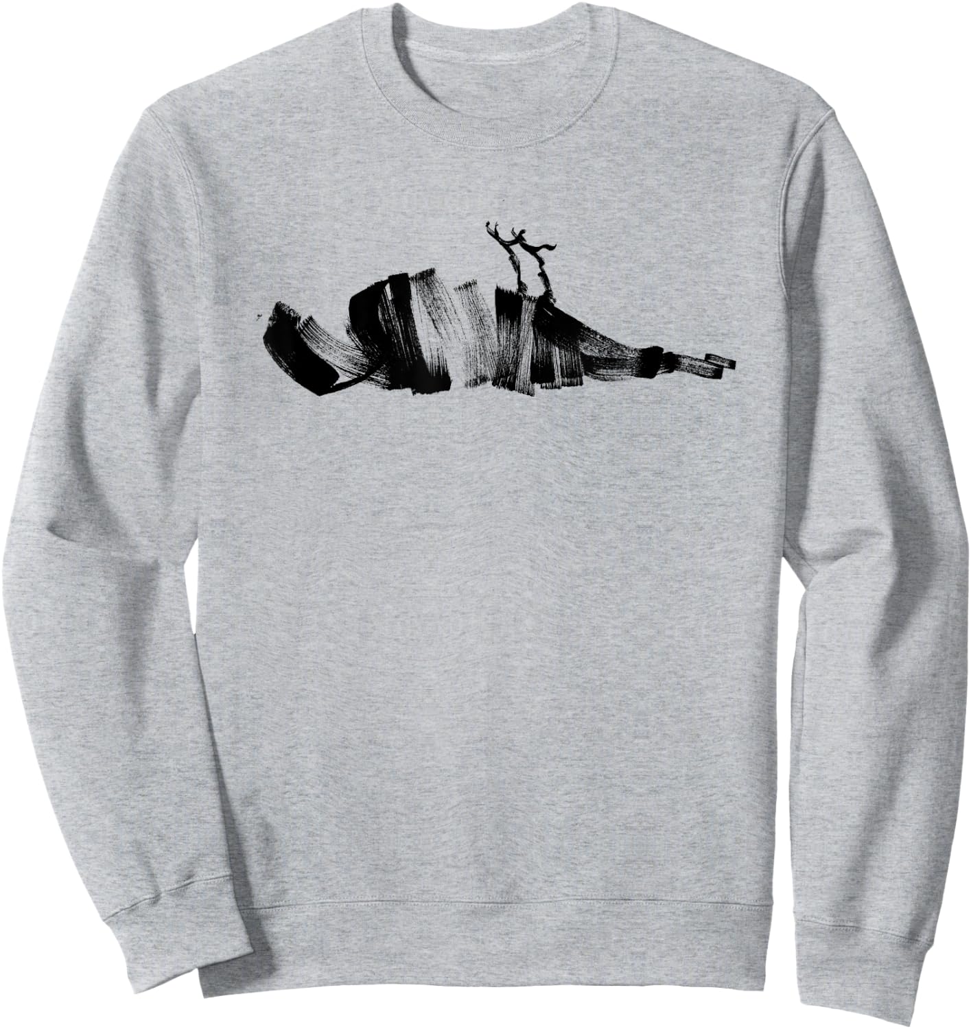 ATTICUS Brush Bird T Shirt (Black Print) Sweatshirt - Sweatshirt | Ash