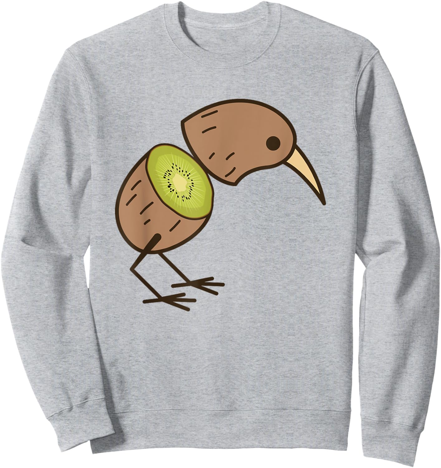 Kiwi Bird Shirt | Cute Fruitarian Fowls Gift Sweatshirt - Sweatshirt | Ash