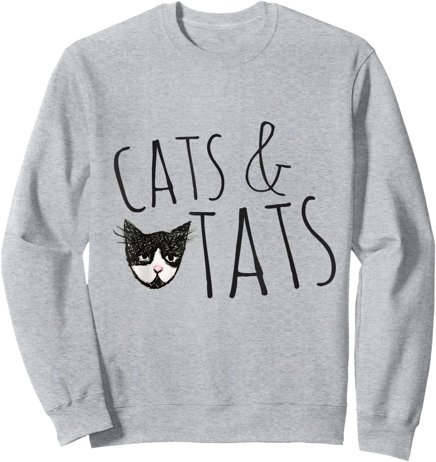 Cat Snugg Cats & Tats Cat Tattoo Lover Sweatshirt - Sweatshirt | Ash