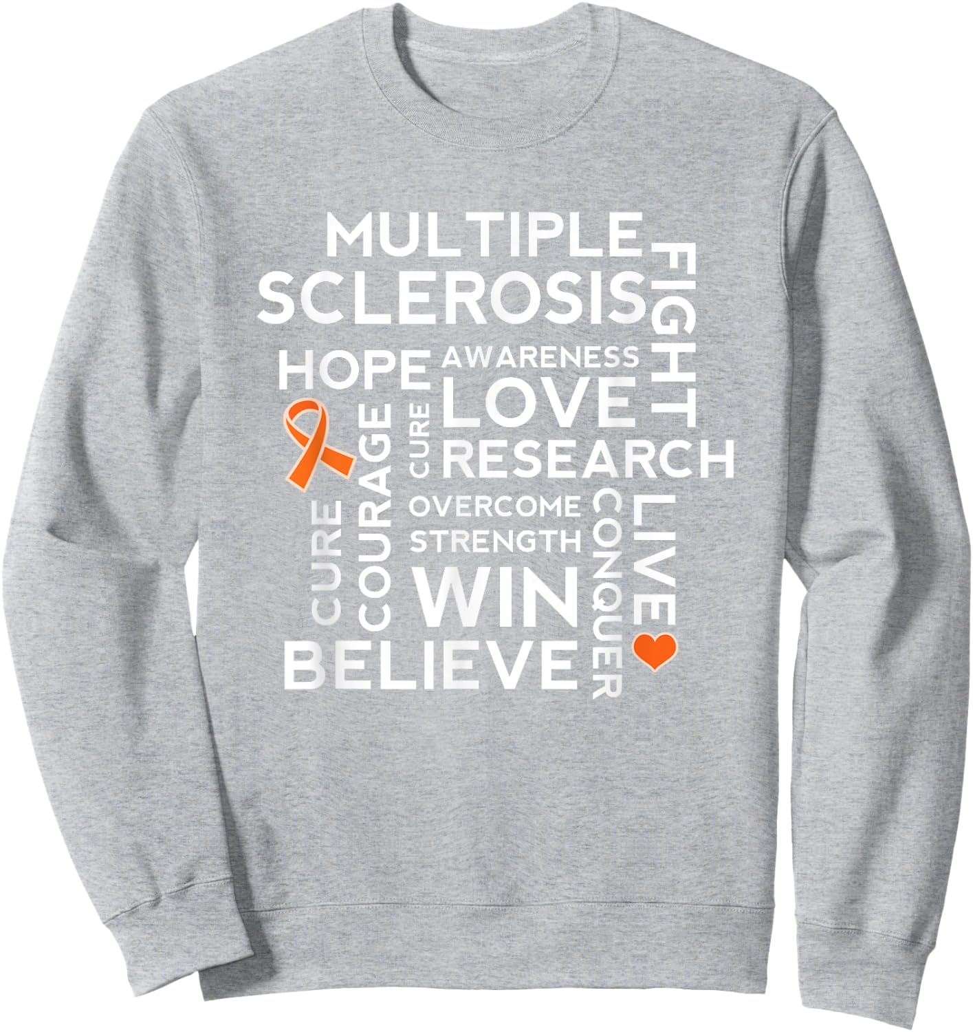 Multiple Sclerosis Awareness MS Walk Sweatshirt - Sweatshirt | Ash