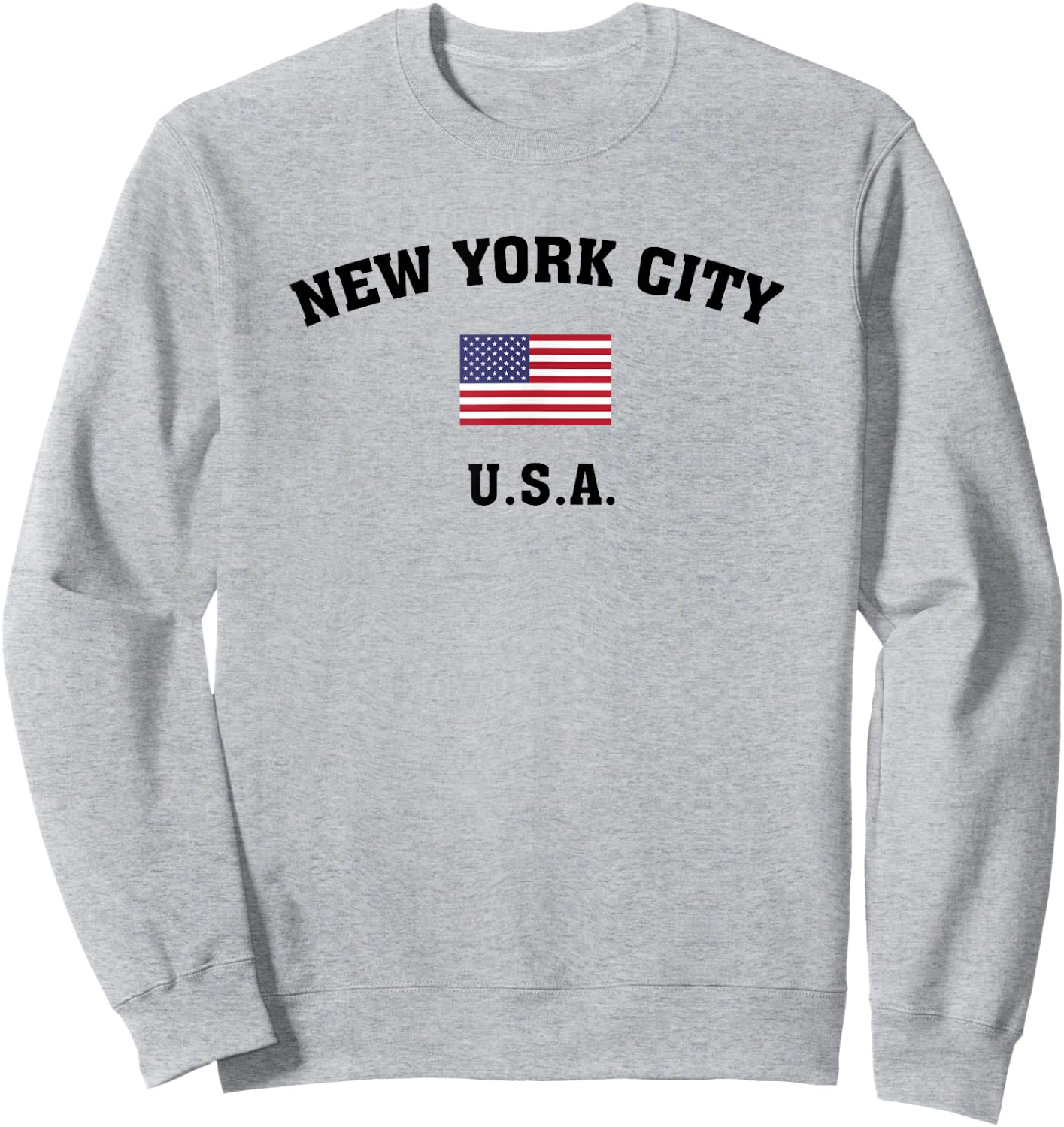 New York City USA with American Flag T Shirt Sweatshirt - Sweatshirt | Ash