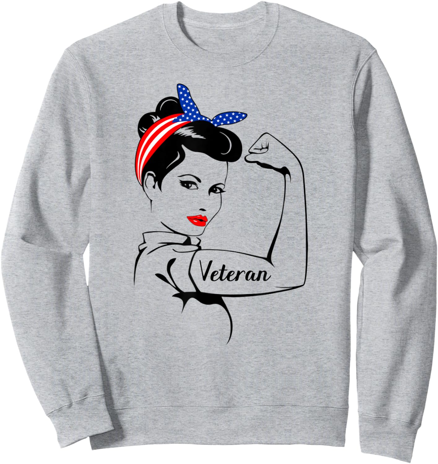 Veteran Rosie The Riveter T Shirt Veterans Sweatshirt - Sweatshirt | Ash