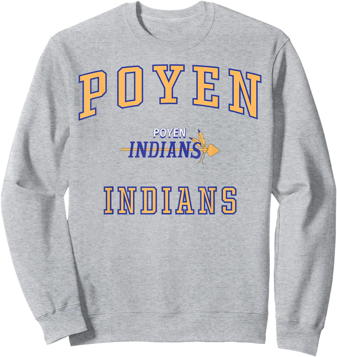 Poyen High School Indians C1 Sweatshirt - Sweatshirt | Ash