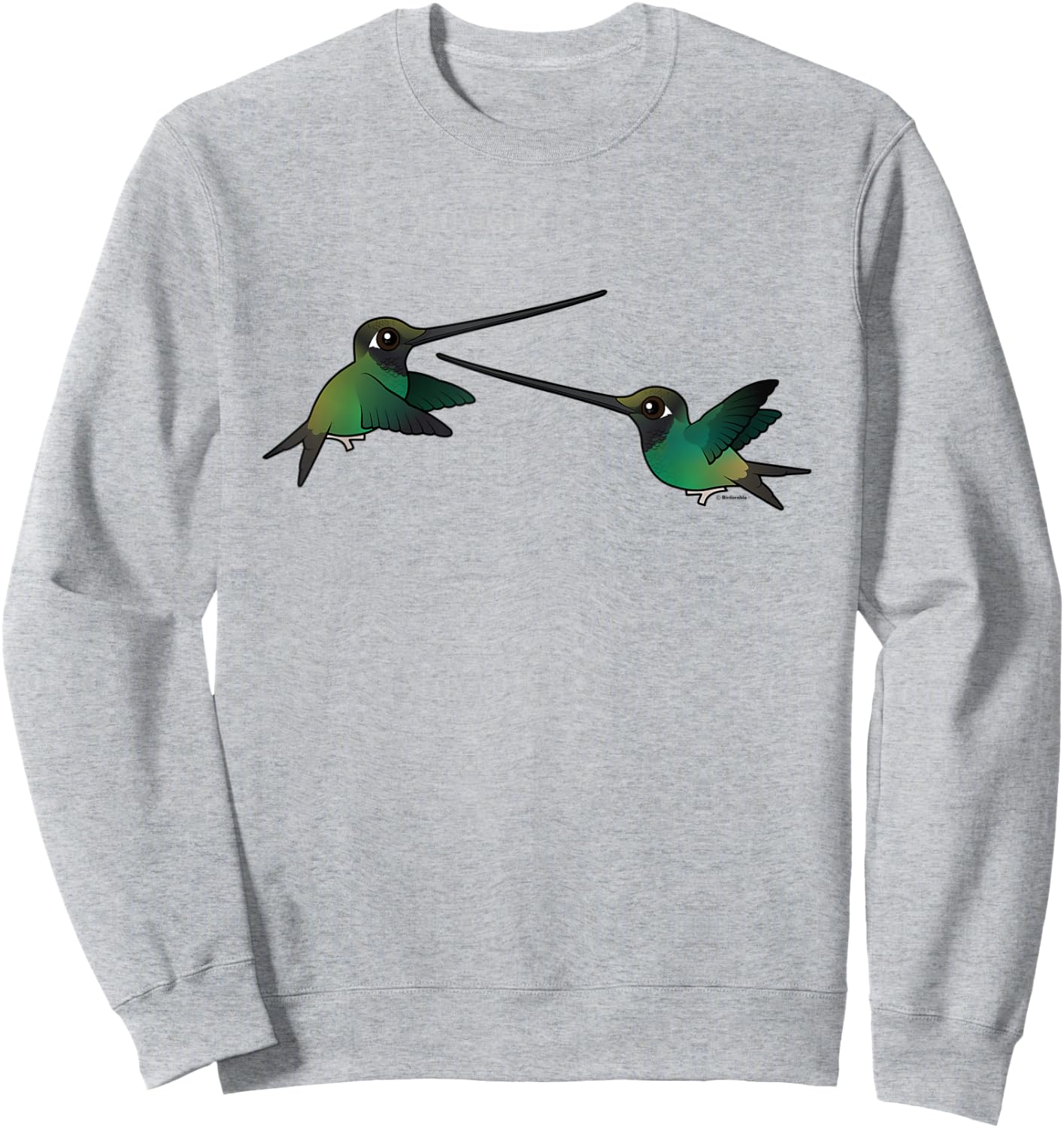 En Garde! Funny Sword-billed Hummingbirds in Battle Gift Sweatshirt - Sweatshirt | Ash