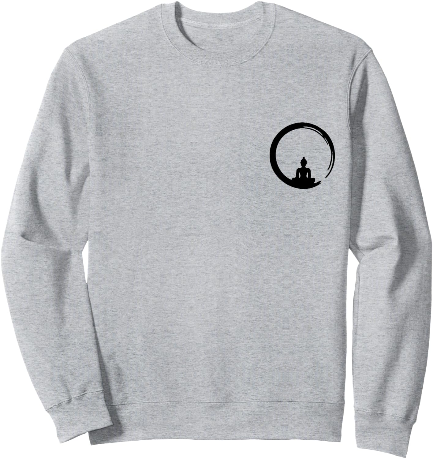 Enso, Zen, Circle, Buddha Meditation Japan Calligraphy Yoga Sweatshirt - Sweatshirt | Ash
