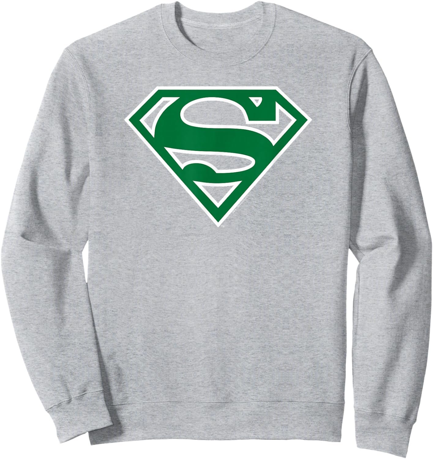 Superman Green & White Shield Sweatshirt - Sweatshirt | Ash