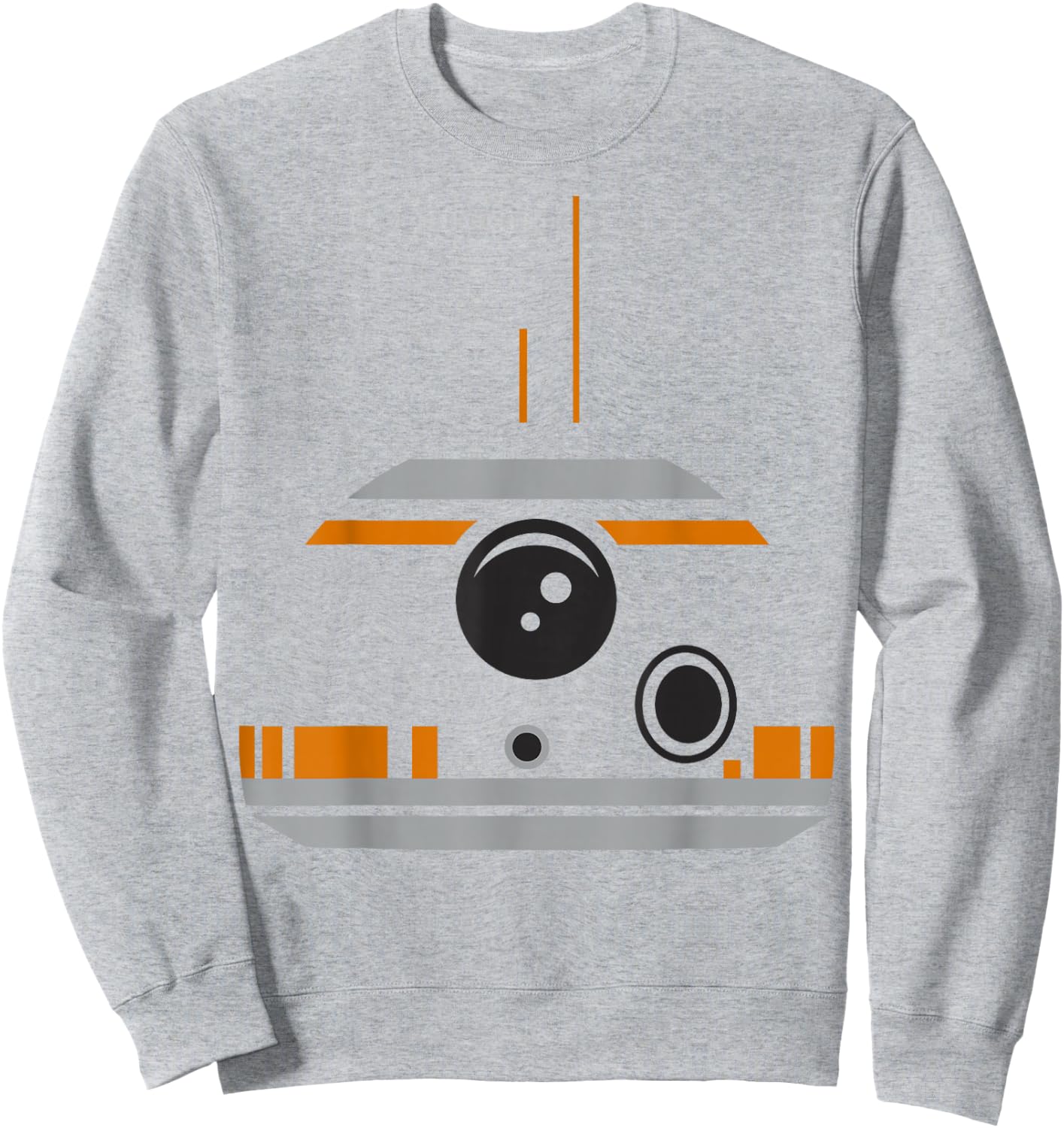 Star Wars The Force Awakens BB-8 Big Face Costume Halloween Sweatshirt - Sweatshirt | Ash