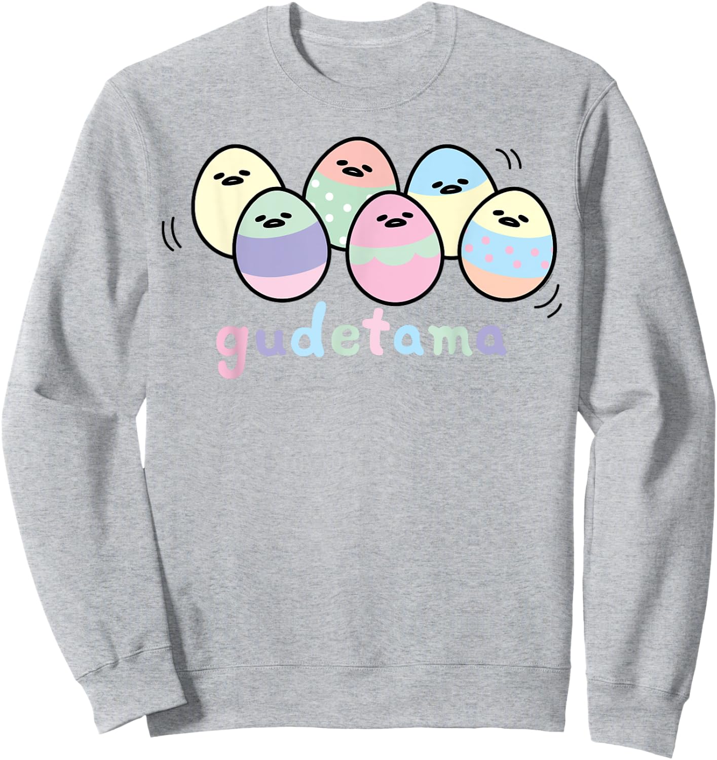Gudetama Decorated Easter Egg Shirt Sweatshirt - Sweatshirt | Ash