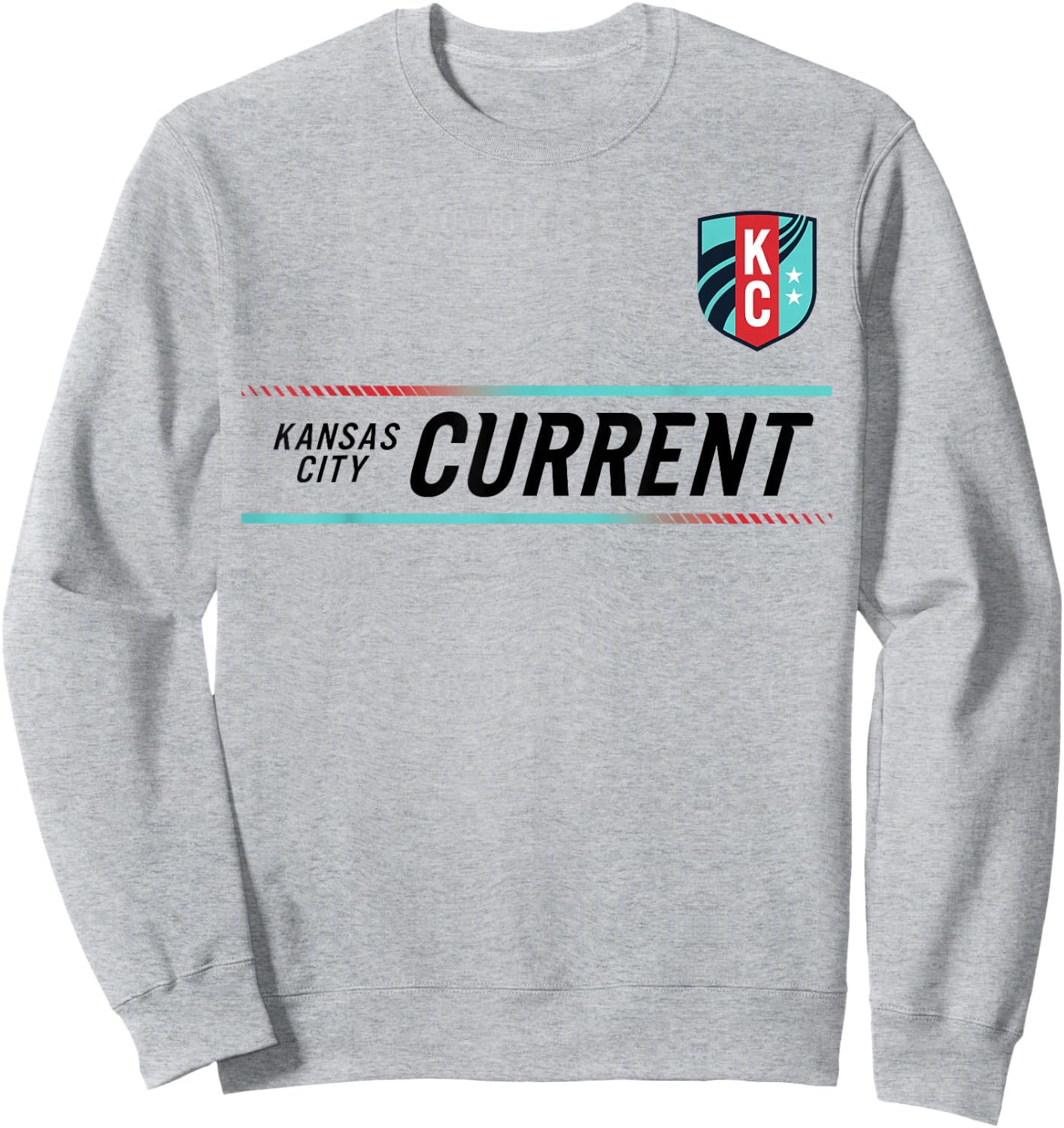 Officially Licensed Kansas City Current Soccer NWSL Apparel Sweatshirt - Sweatshirt | Ash