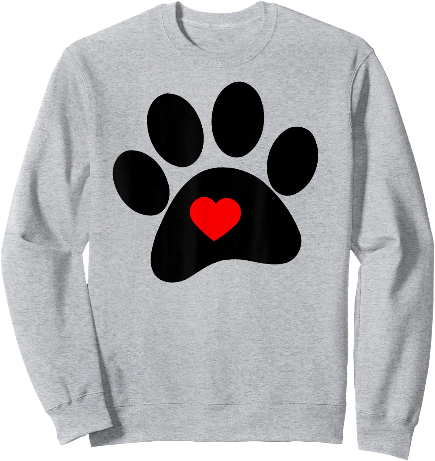 Dog Paw Print Shirt Sweatshirt - Sweatshirt | Ash