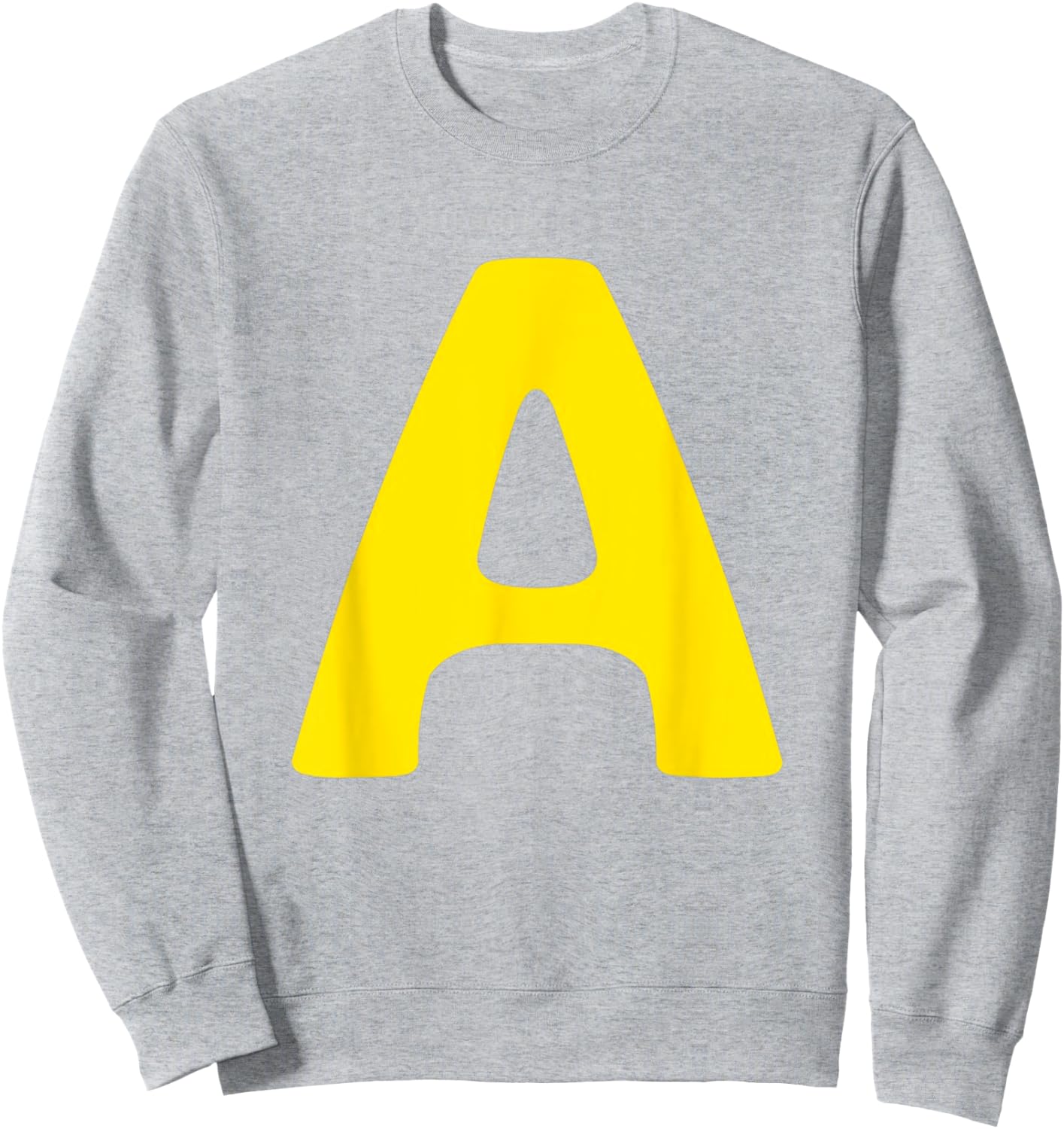 Yellow Lettre A Group Matching Halloween Costumes Sweatshirt - Sweatshirt | Ash