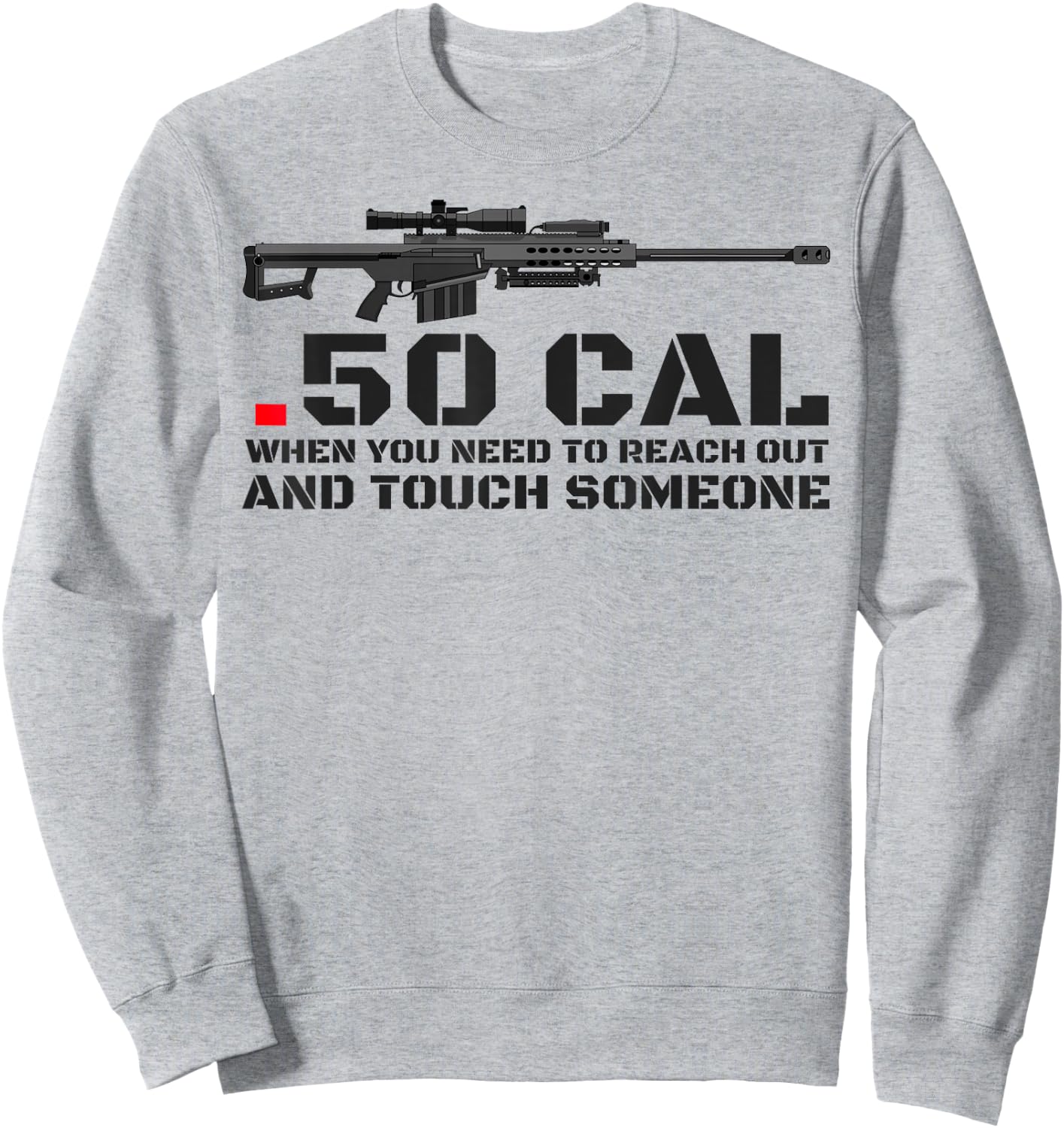 Barrett 50 Cal Gun Love 2nd Amendment Adult Pro Gun Sweatshirt - Sweatshirt | Ash