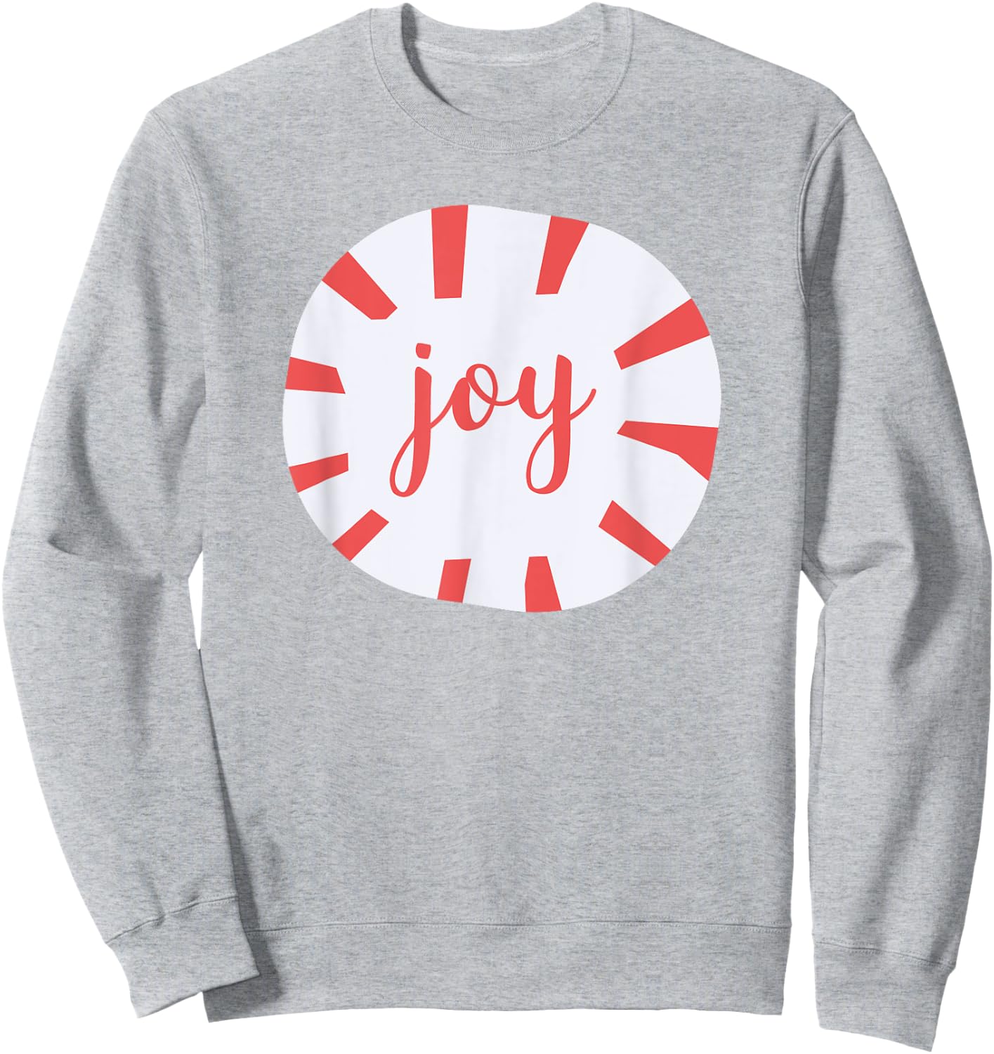 Joy - Peppermint Christmas Sweatshirt - Sweatshirt | Ash