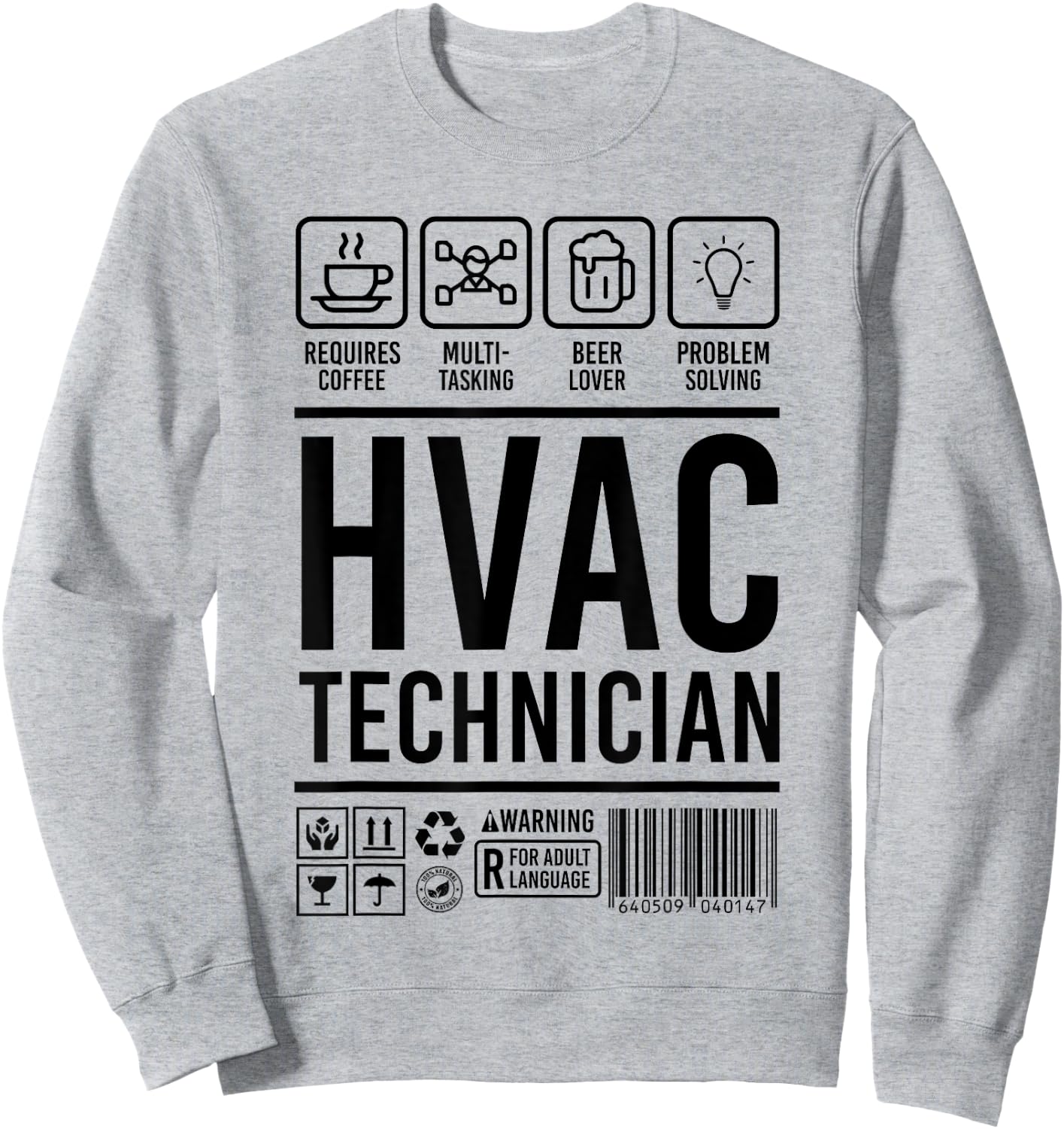 HVAC Technician Shirt | Cute Maintenance HVAC Gift Sweatshirt - Sweatshirt | Ash