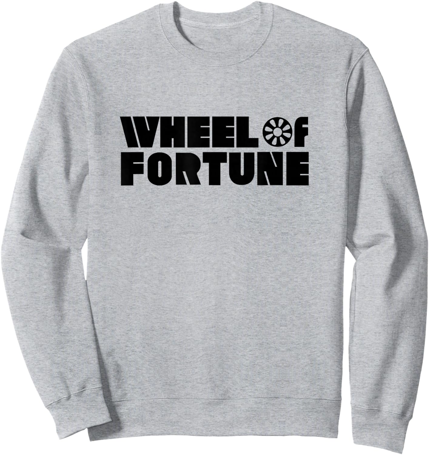 Wheel of Fortune , -Adults, Grey, Small, Short Sleeve, Classic Fit, Polyester 100%, Letter Print, All Seasons Sweatshirt - Sweatshirt | Ash
